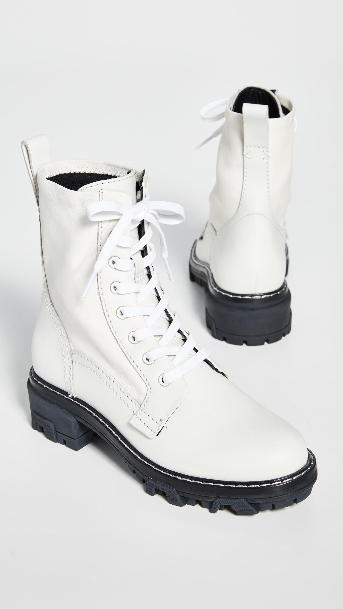 Rag & Bone Leather Shiloh Boots in Antique White (White) - Lyst