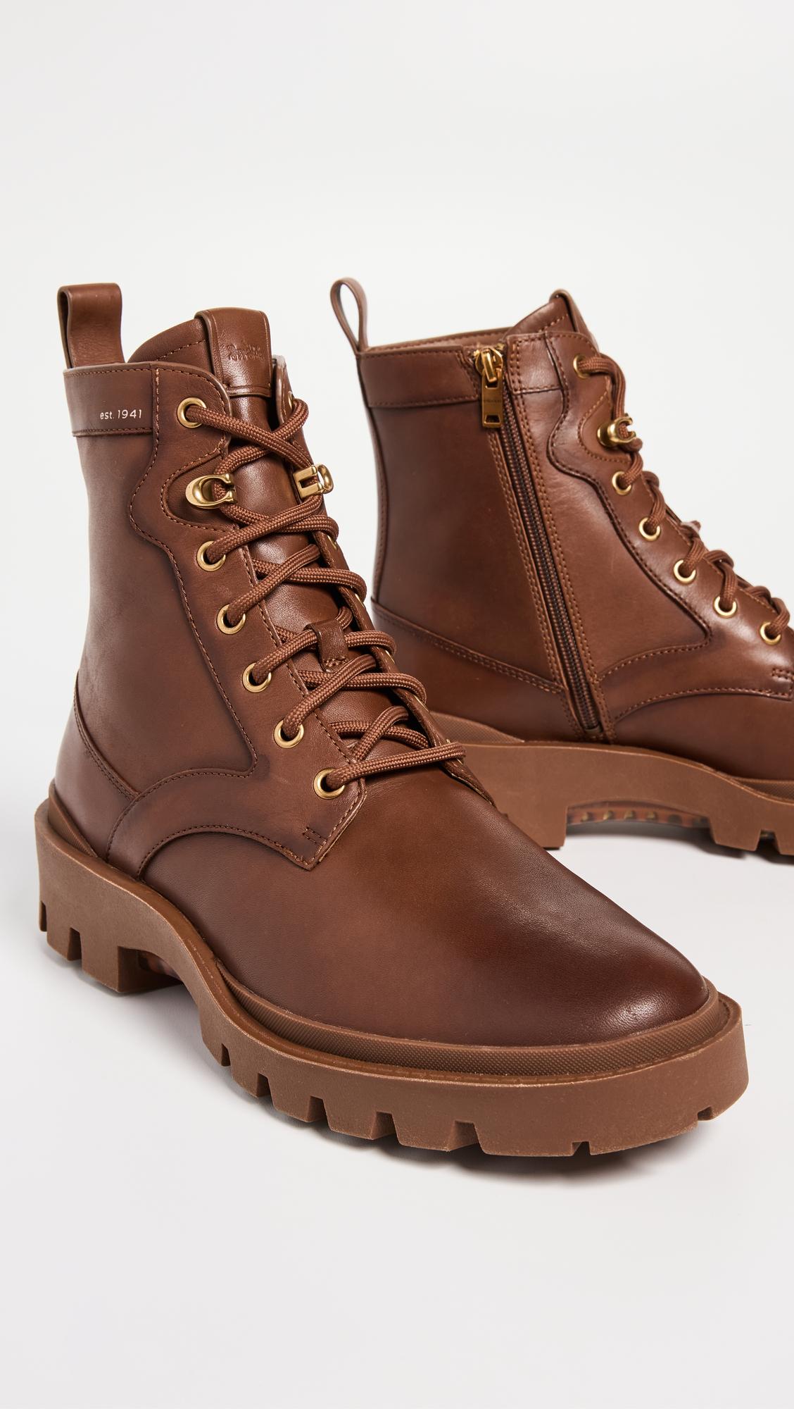 COACH Citysole Lace Up Boots in Brown for Men Lyst