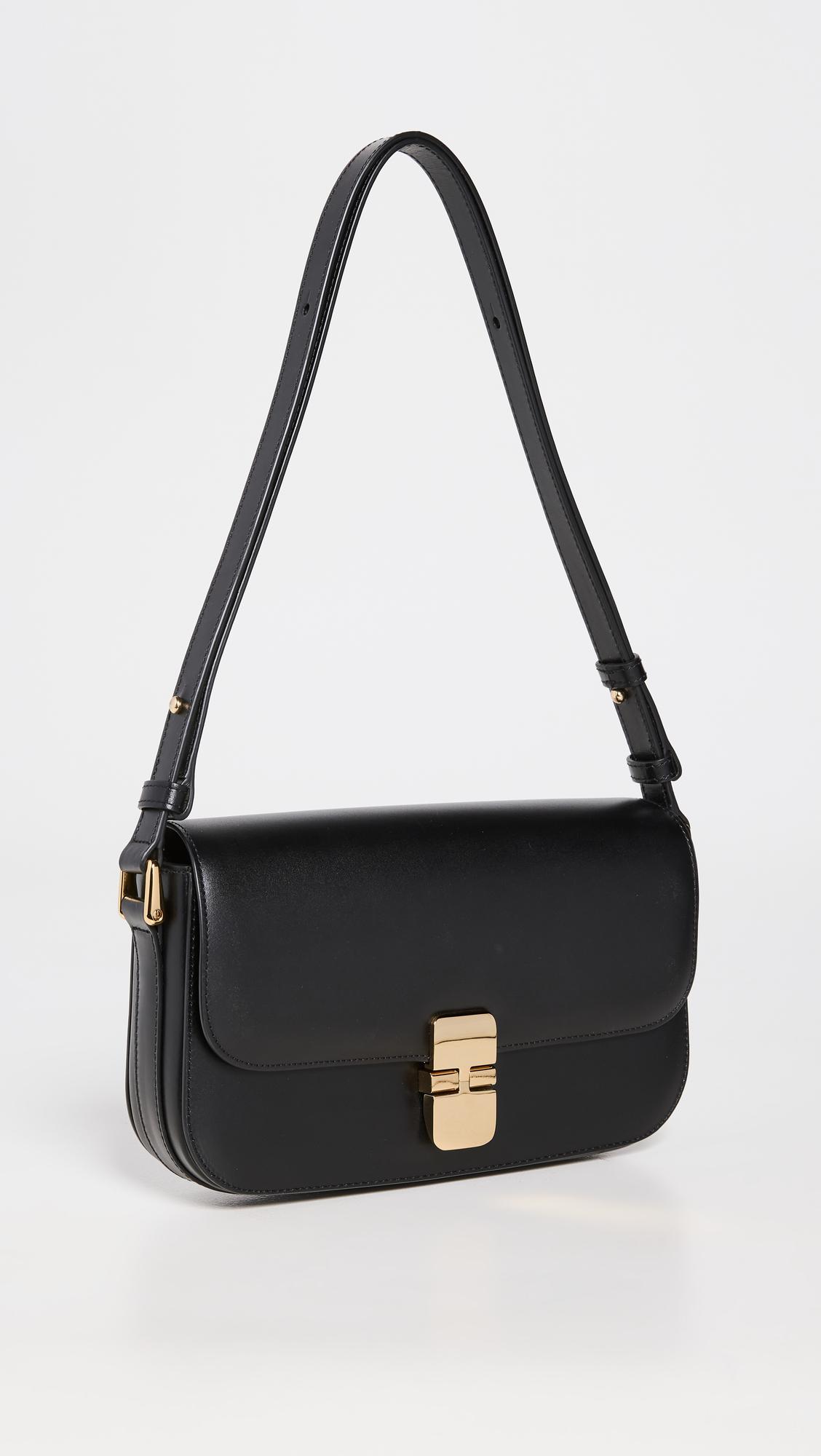 A.P.C. Leather Sac Grace Baguette Bag in Black | Lyst Canada