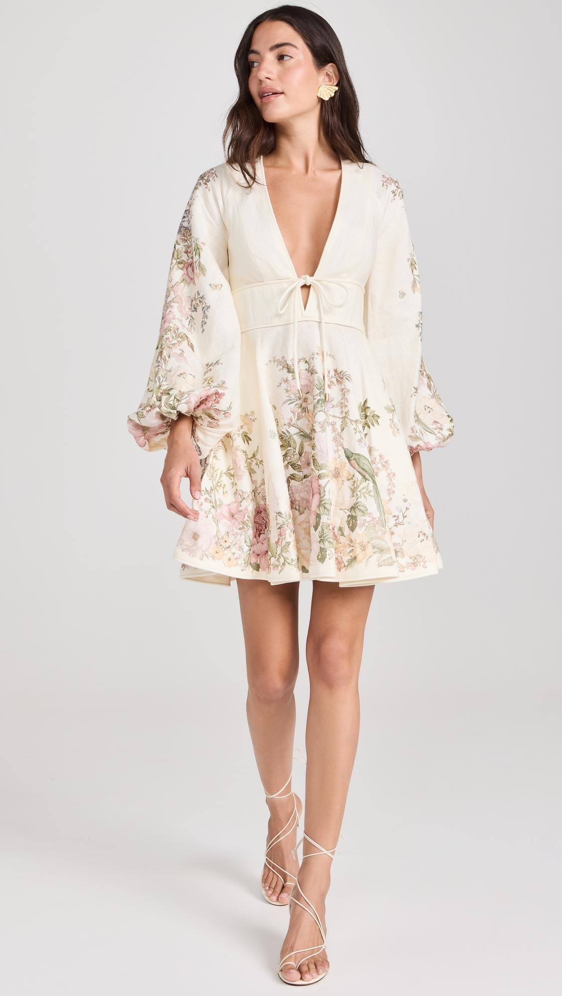 【Zimmermann】WAVERLY PLUNGE MIDI DRESS プランジ ミディ Shop Zimmermann - Waverly Plunge Midi-Dress | Saks Fifth