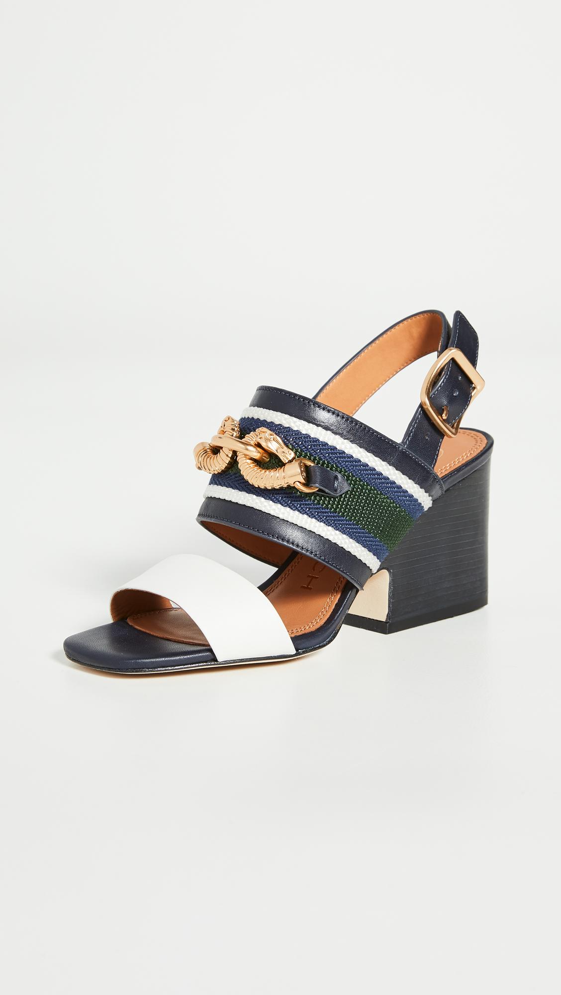 Tory Burch 75mm Jessa Block Heel Sandals in Blue | Lyst