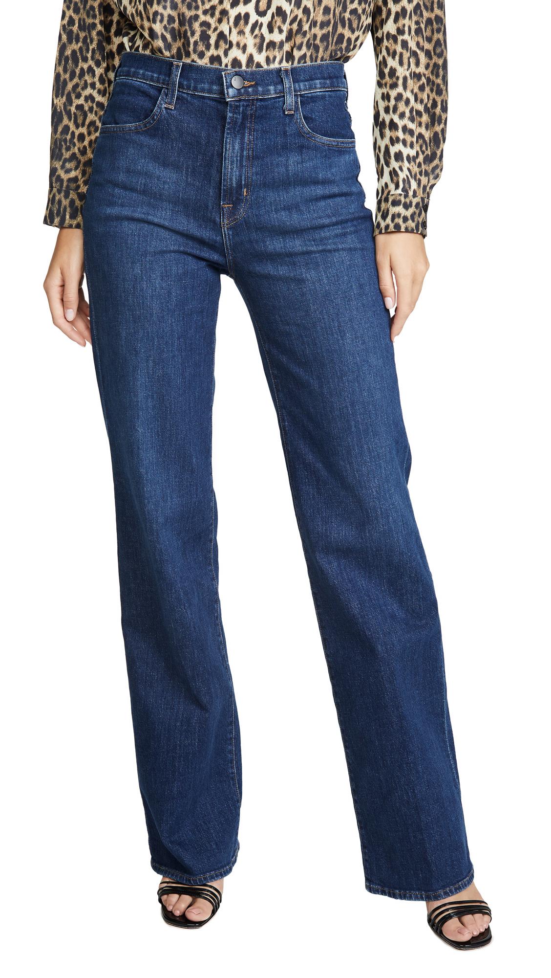 high rise wide leg jeans