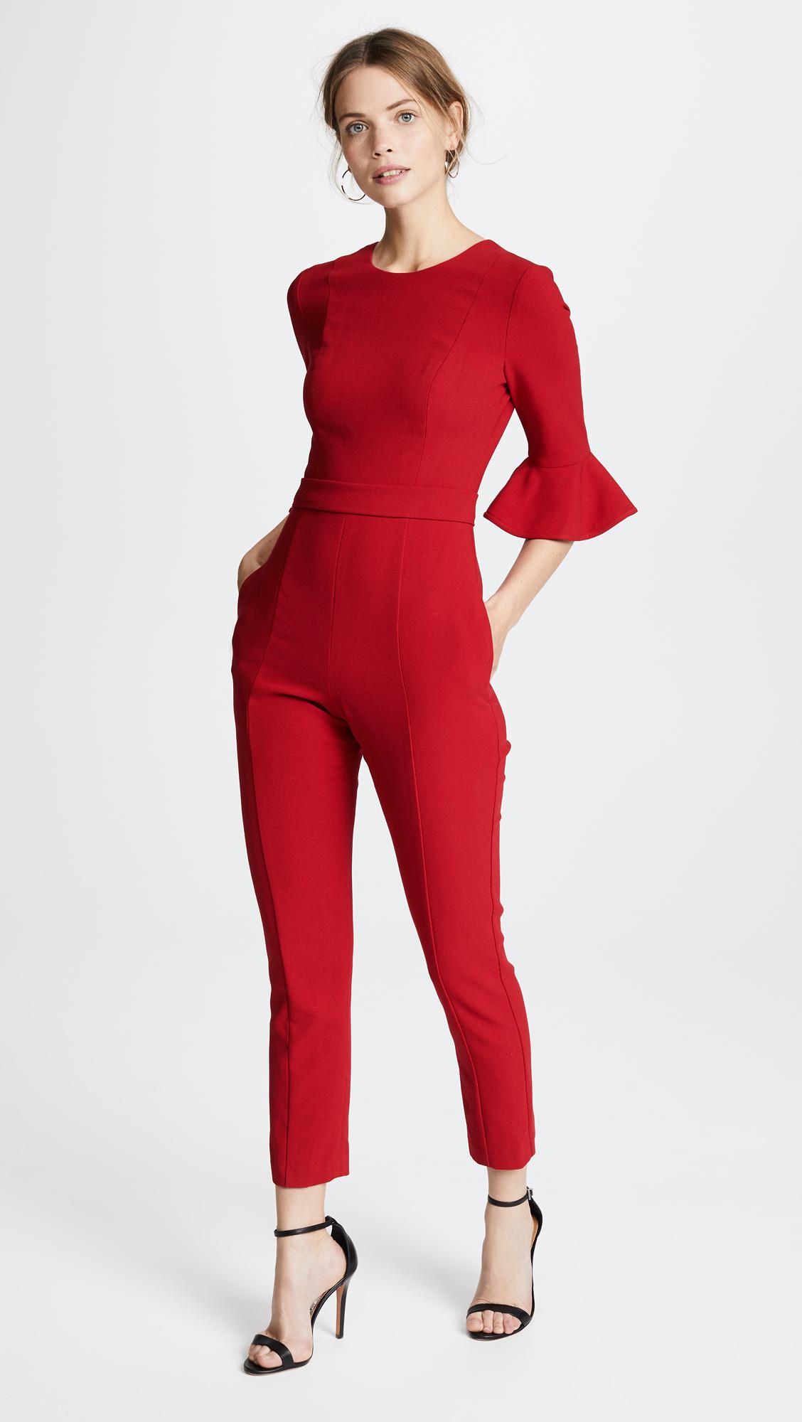 black halo red jumpsuit
