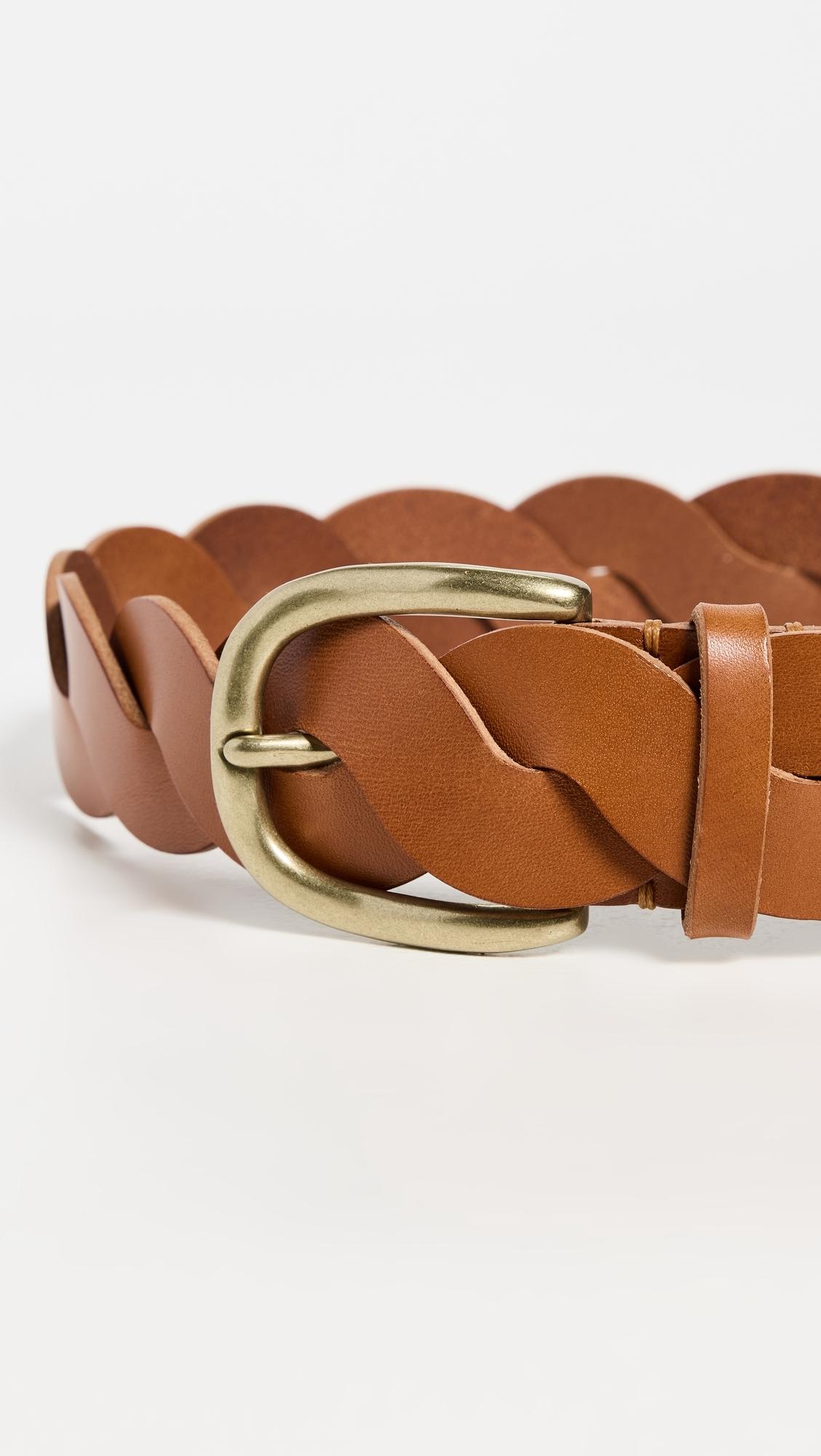 Isabel Marant (85) Zigza Braided Cowhide Leather Belt Natural Made in Italy Boho Isabel Marant Zigza Woven Leather Belt In Natural - 40% Off  main image 2