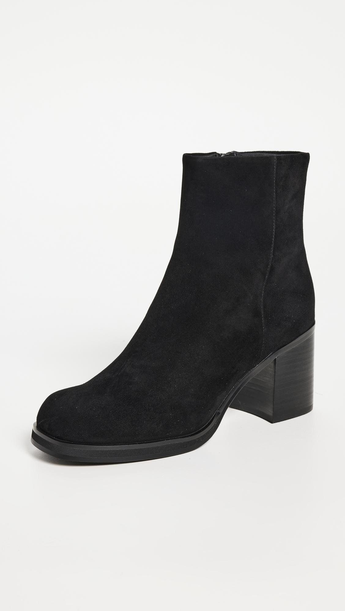 Black suede ankle boots sale hot sale
