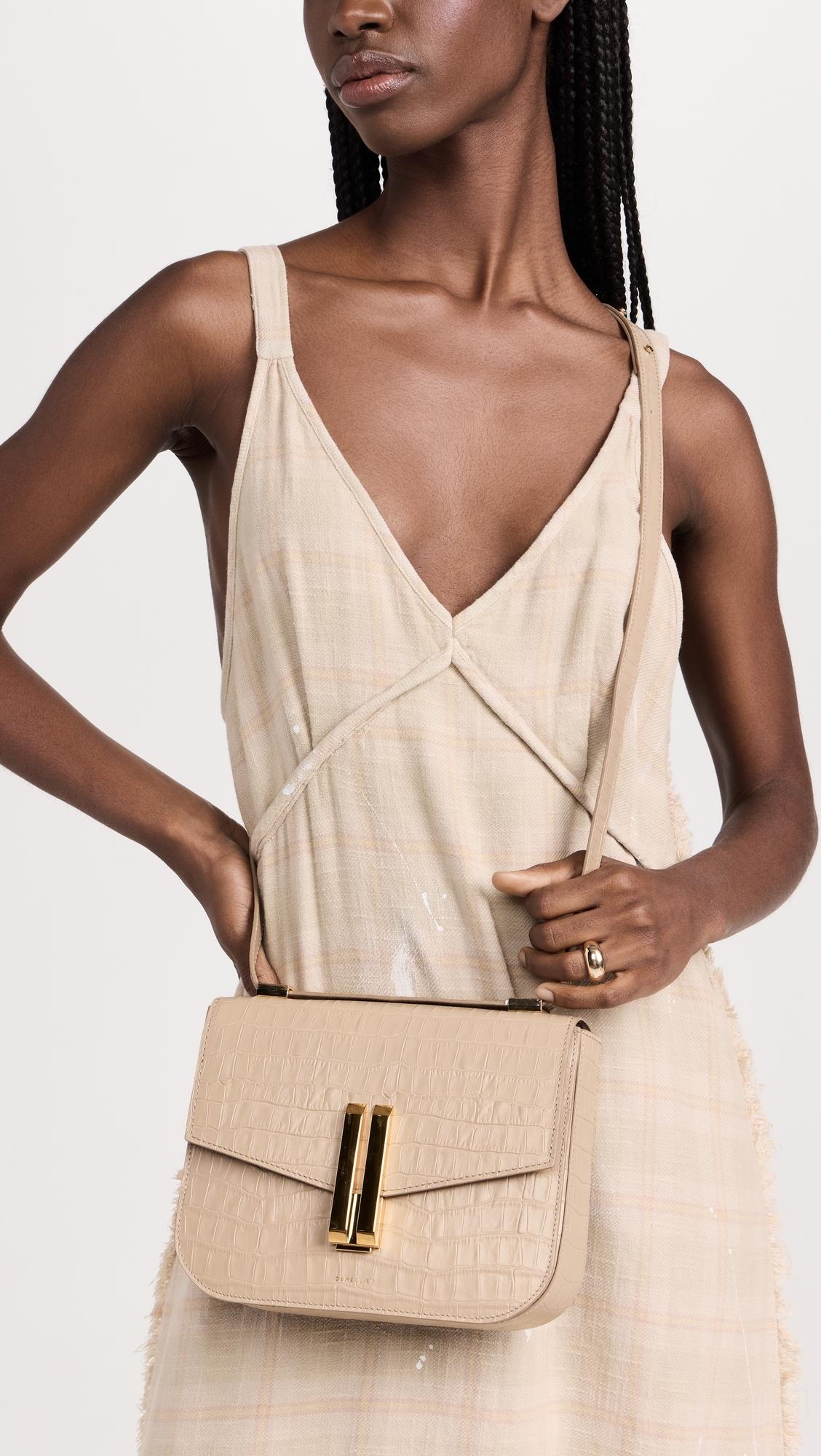 DeMellier Vancouver Embossed Croc Bag in Natural Lyst