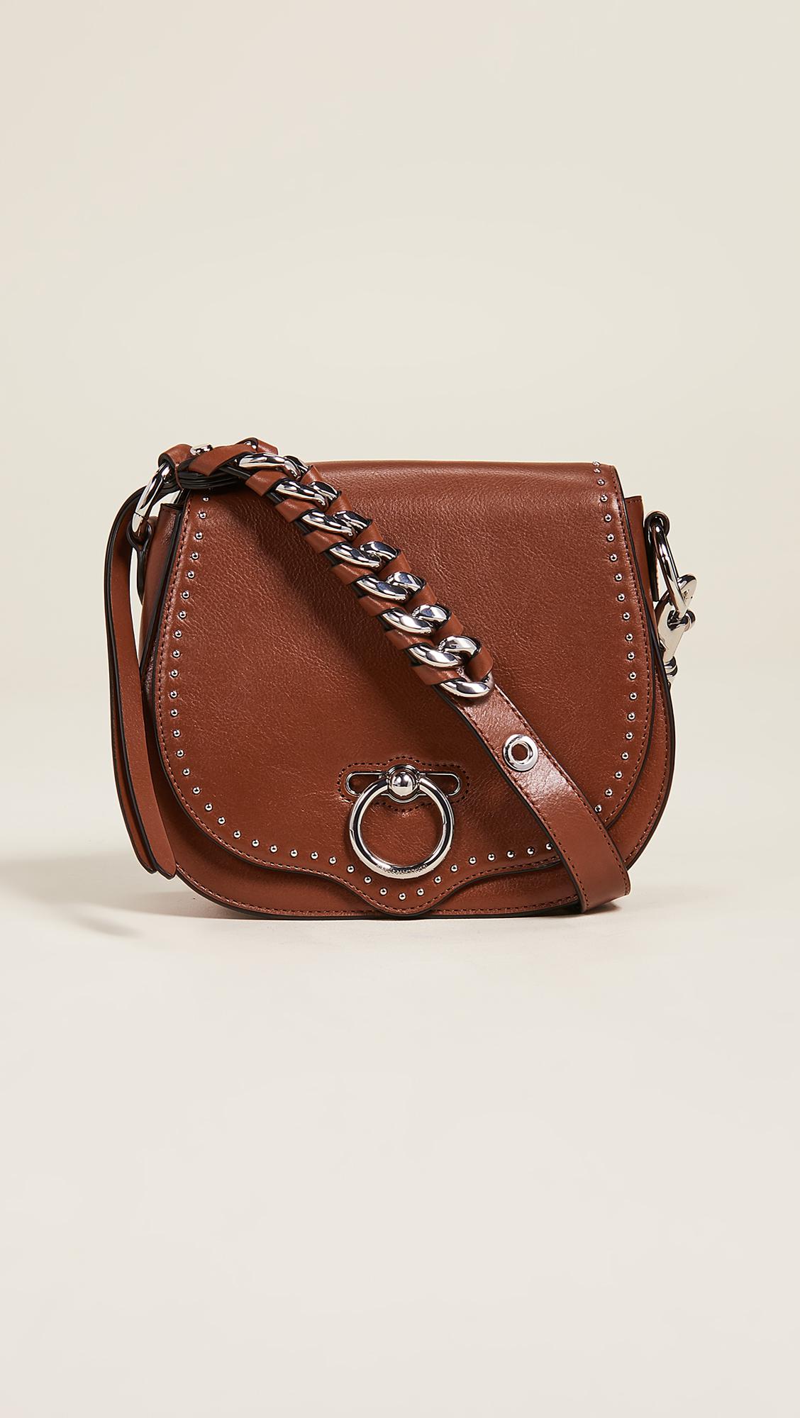 Rebecca Minkoff Leather Small Jean Saddle Bag in Mahogany (Brown 