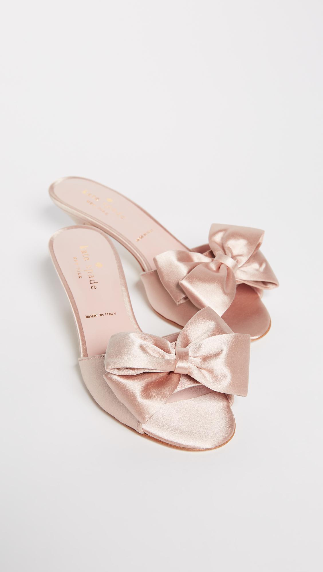 kate spade pink bow sandals