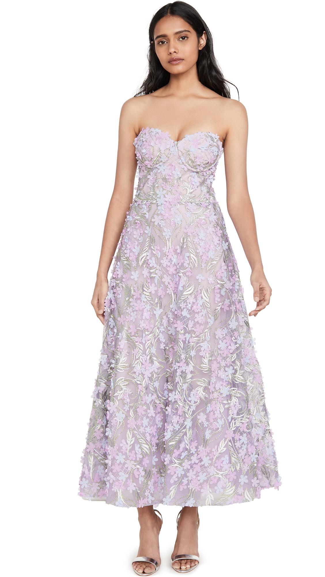 marchesa notte embroidered tulle gown