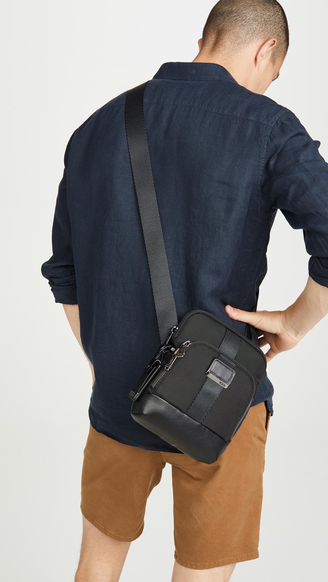 Tumi alpha bravo barksdale crossbody bag in black lyst