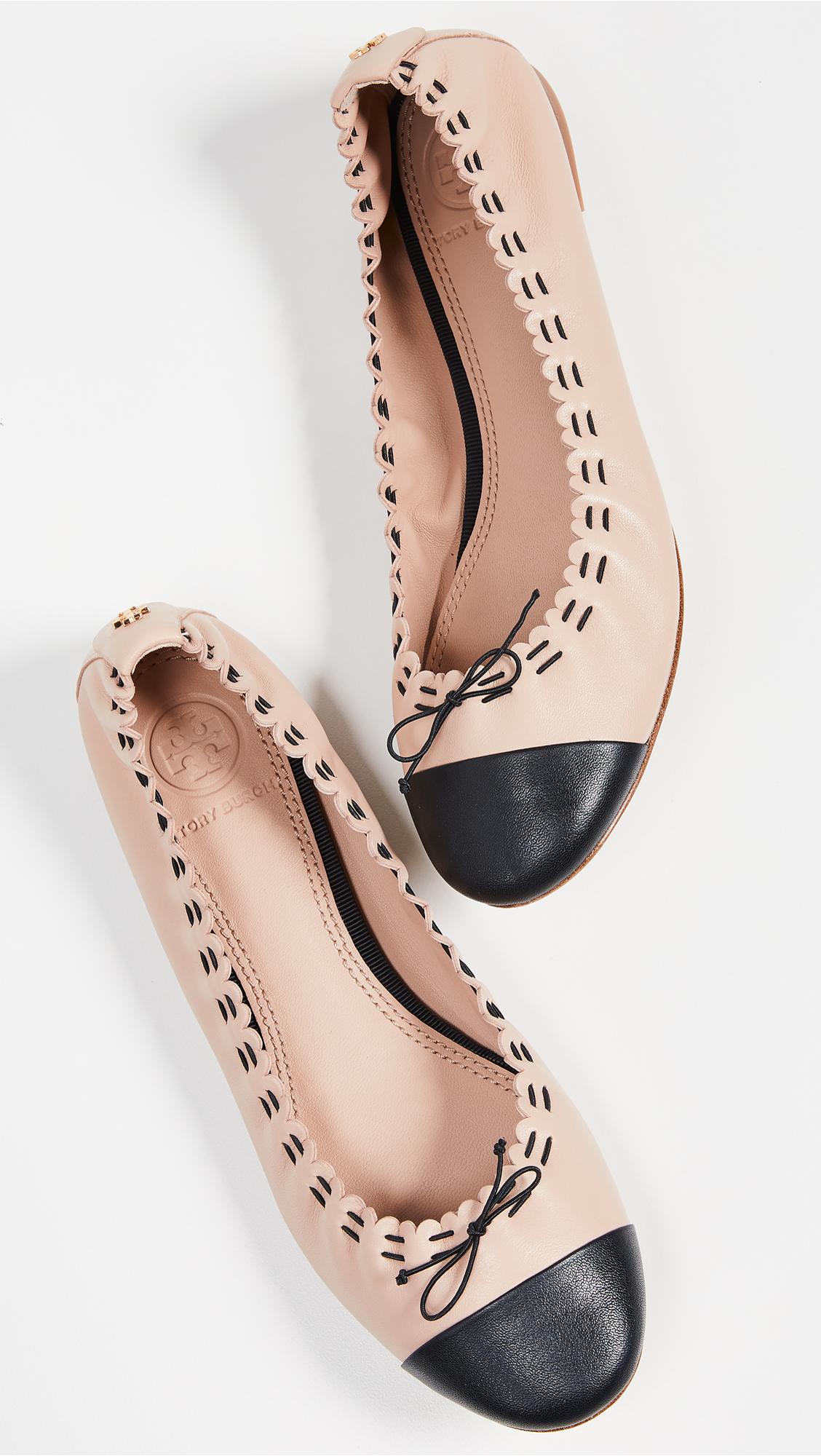 tory burch flats with elastic