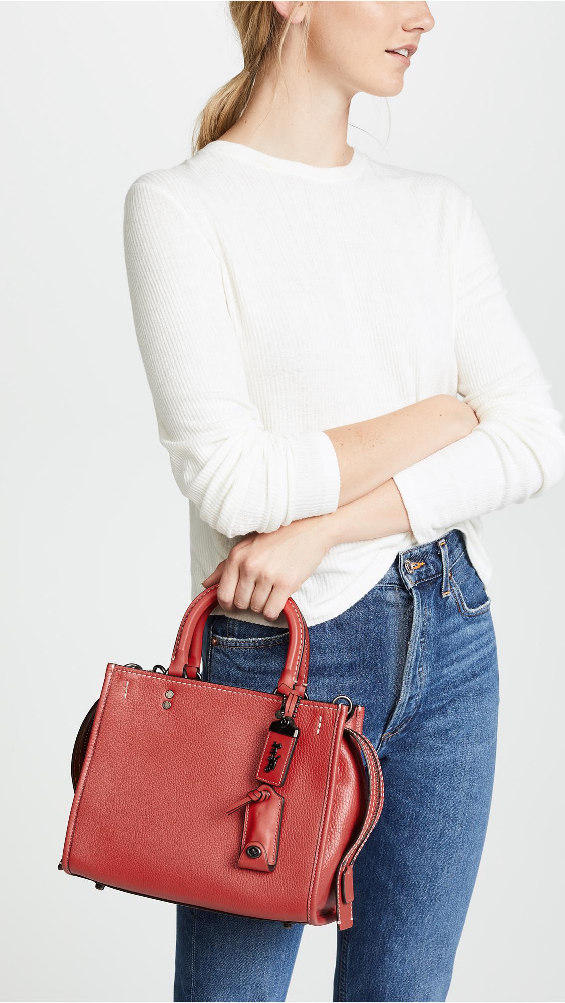 COACH Leather Rogue Bag 25 in Ruby (Red) | Lyst
