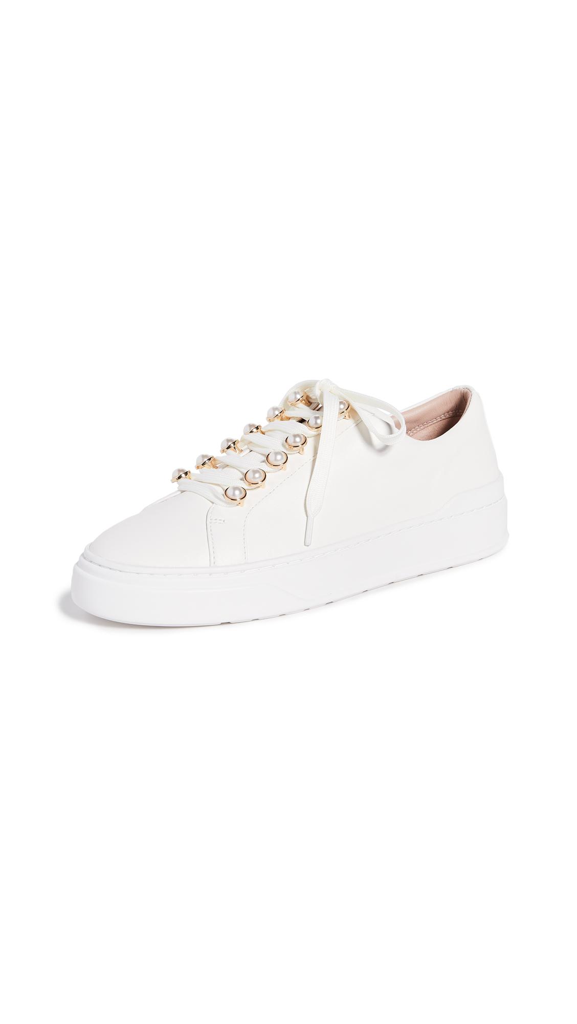 stuart weitzman excelsa leather sneakers