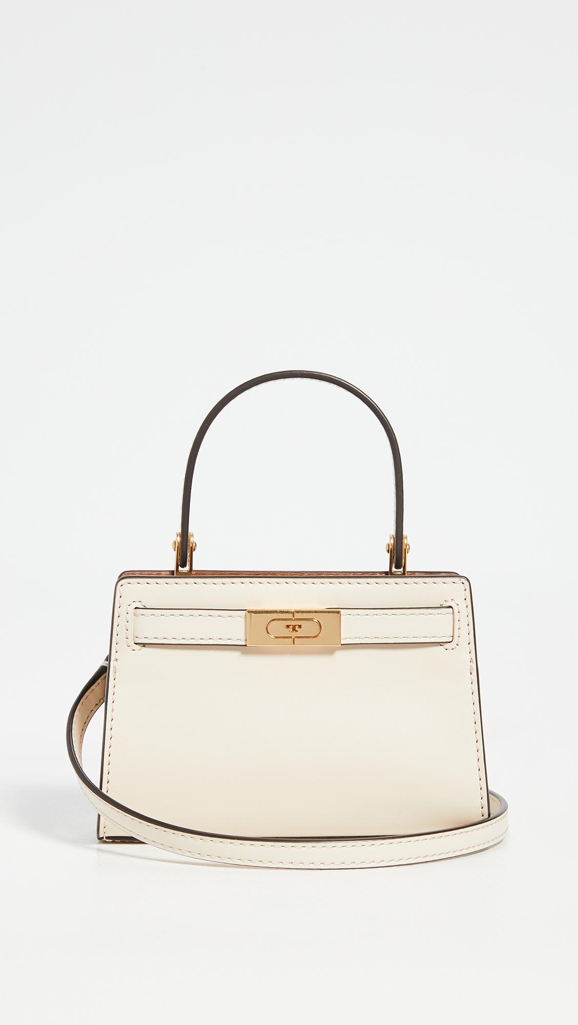 Tory Burch Lee Radziwill Double Medium Bag - New Cream