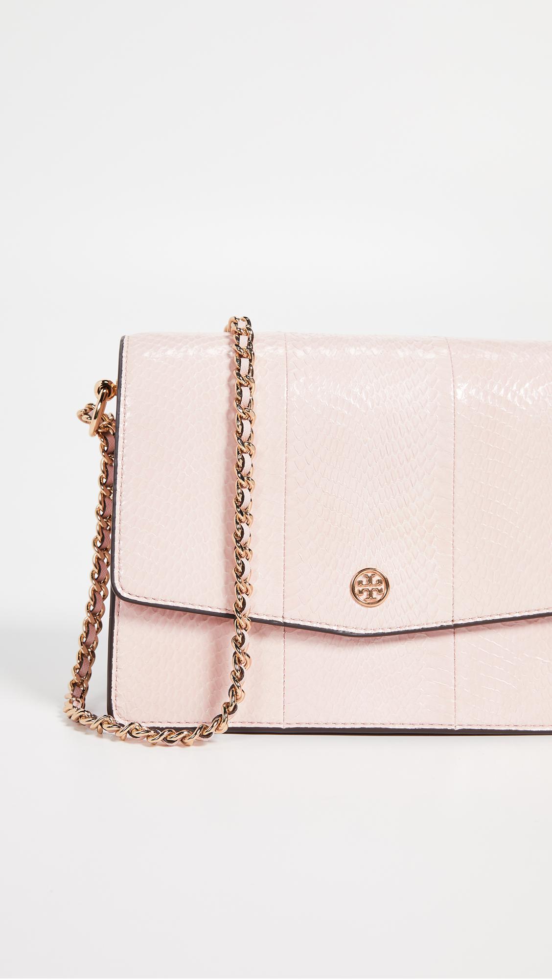 Tory Burch Robinson Exotic Convertible Shoulder Bag in Pink Lyst