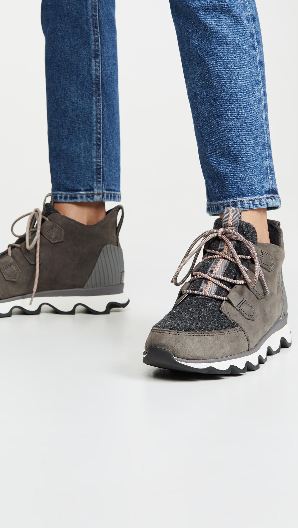 Sorel Leather Kinetic Caribou Booties - Lyst