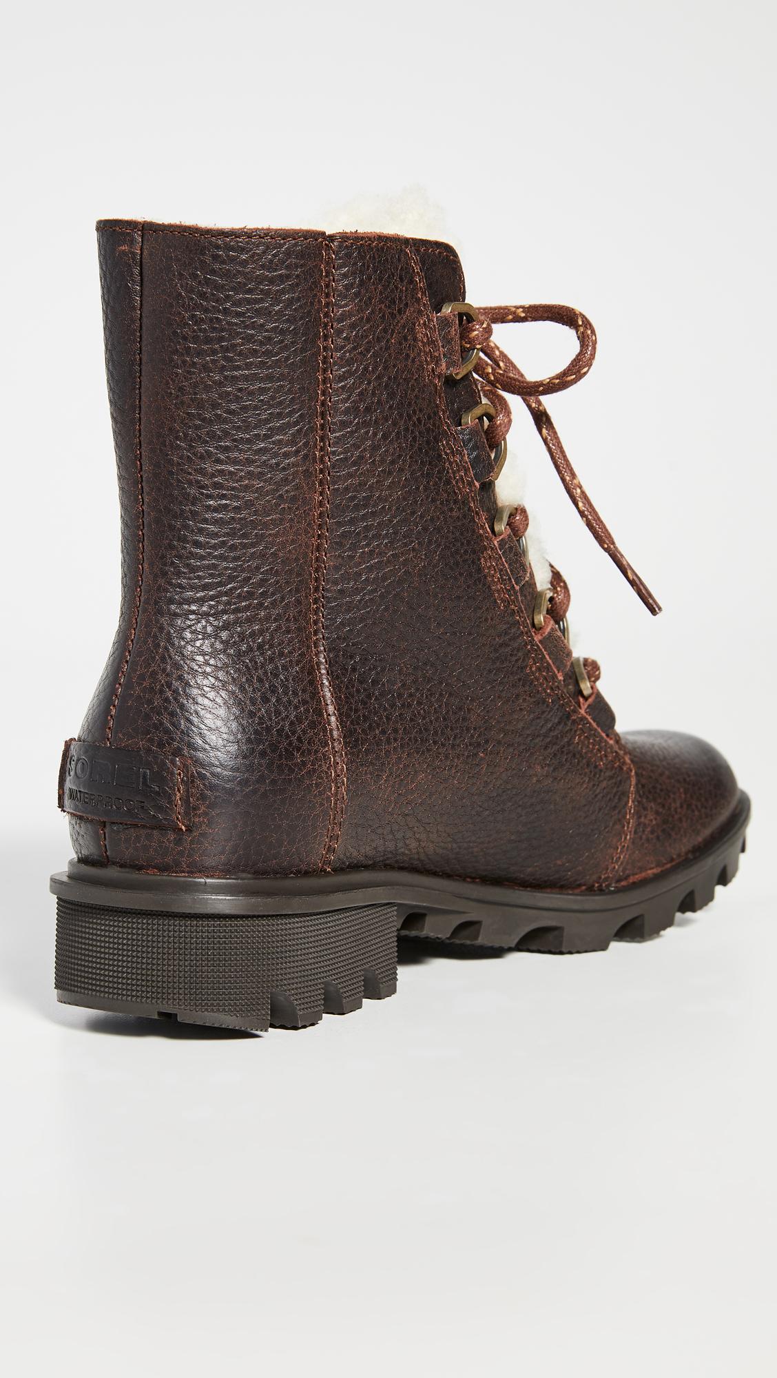 sorel phoenix lace shearling boot