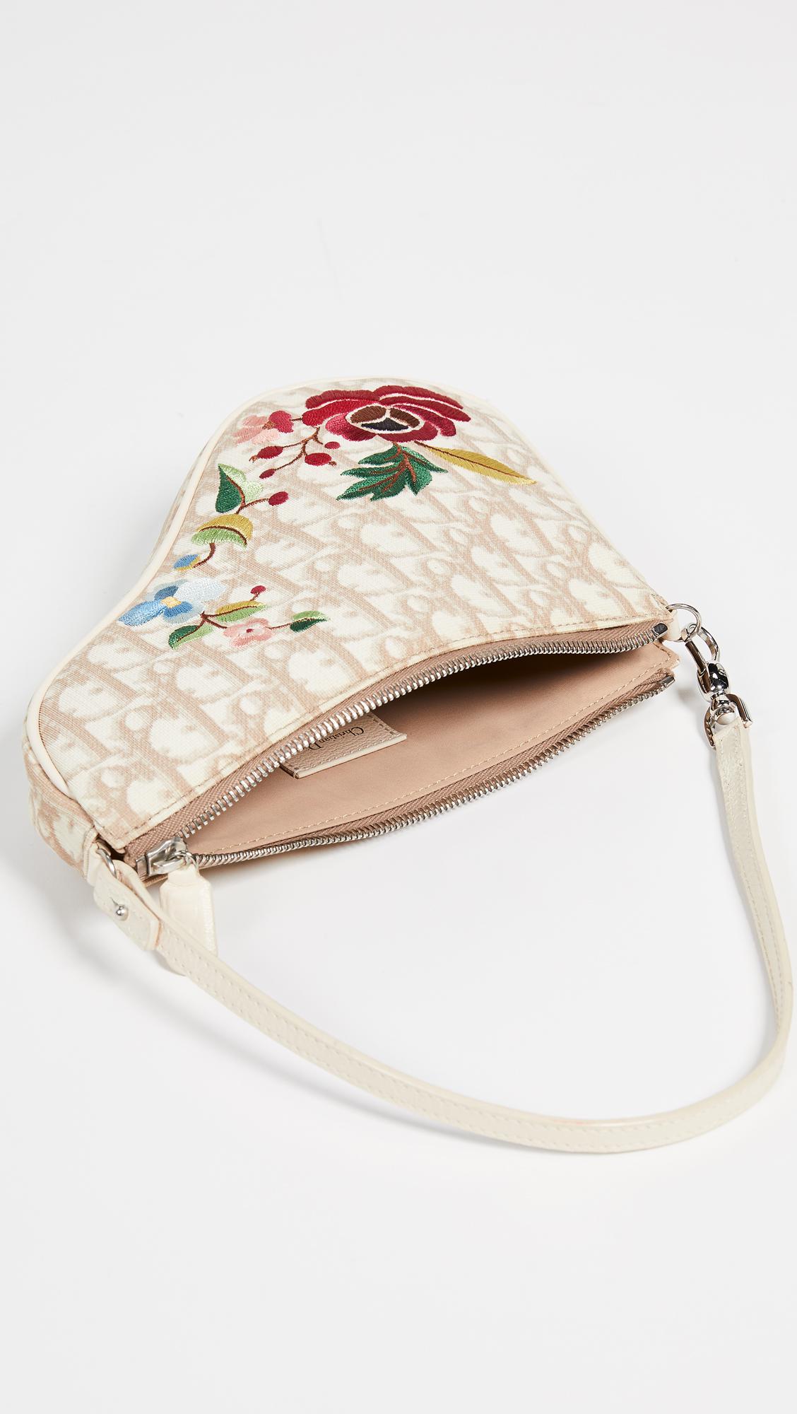 What Goes Around Comes Around Dior Flower Mini Saddle Bag in