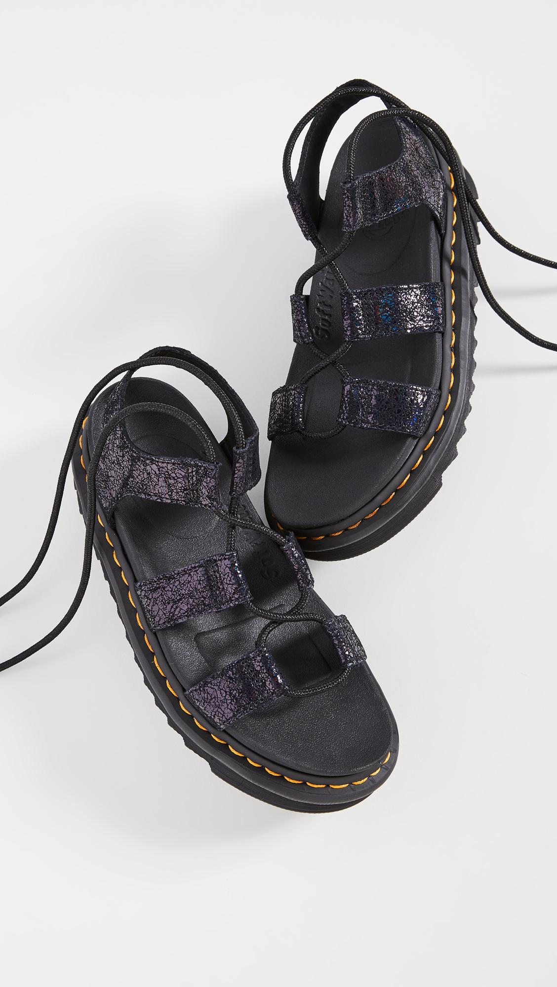 Dr. Martens Leather Nartilla Ii Sandals in Black - Lyst