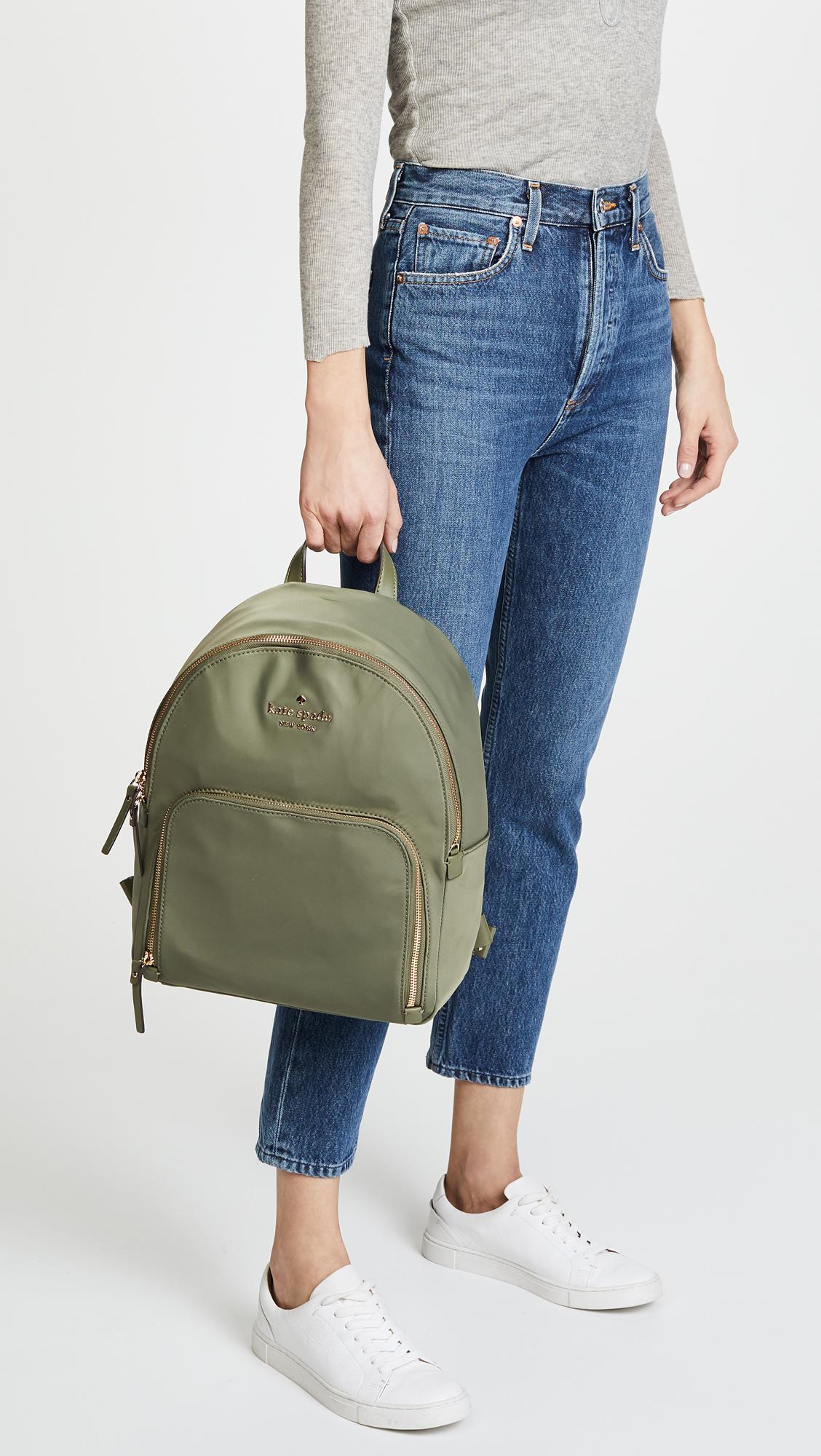 kate spade olive green backpack