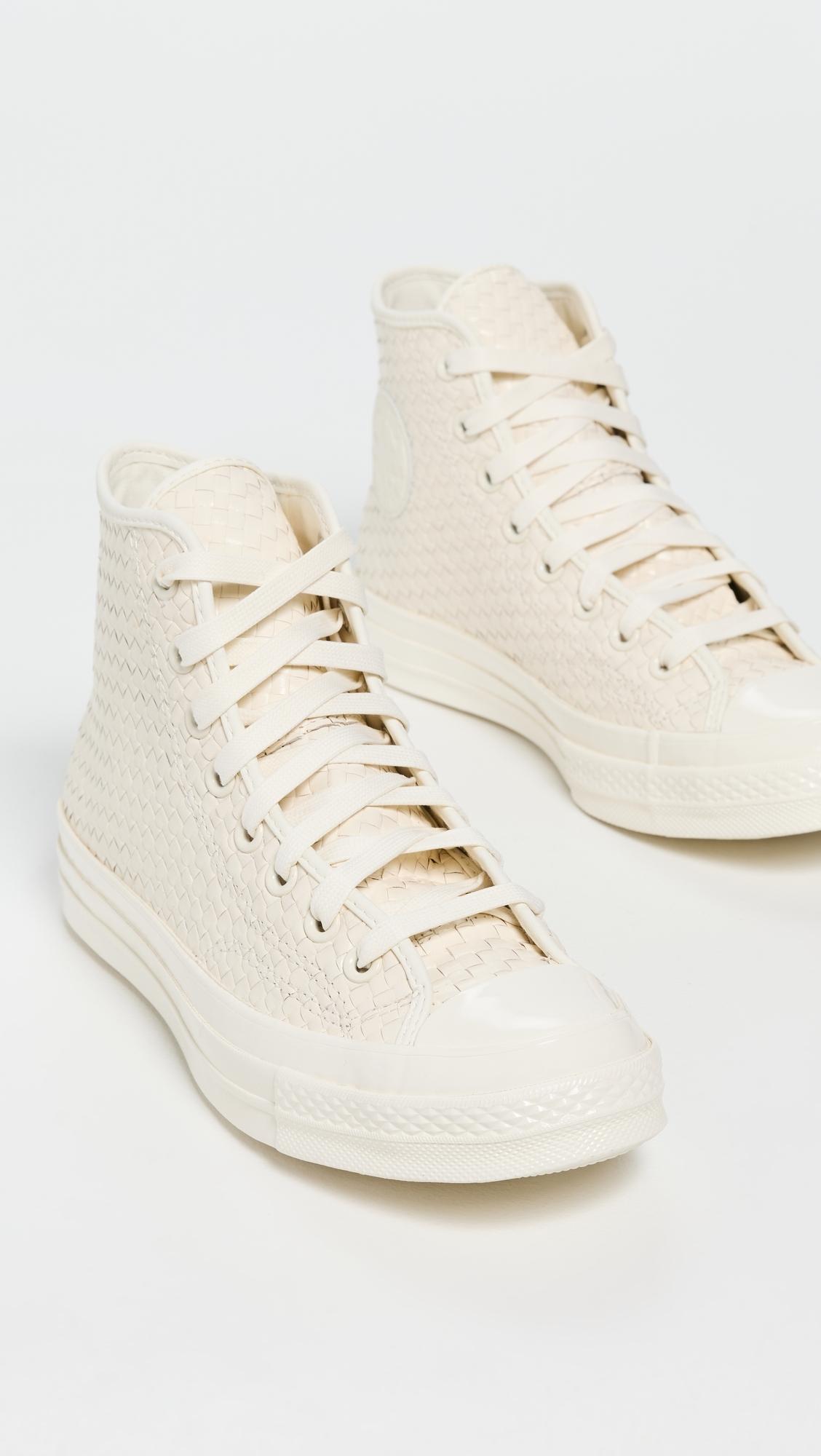 Converse Chuck 70 Woven Leather Sneakers in White | Lyst display picture 3