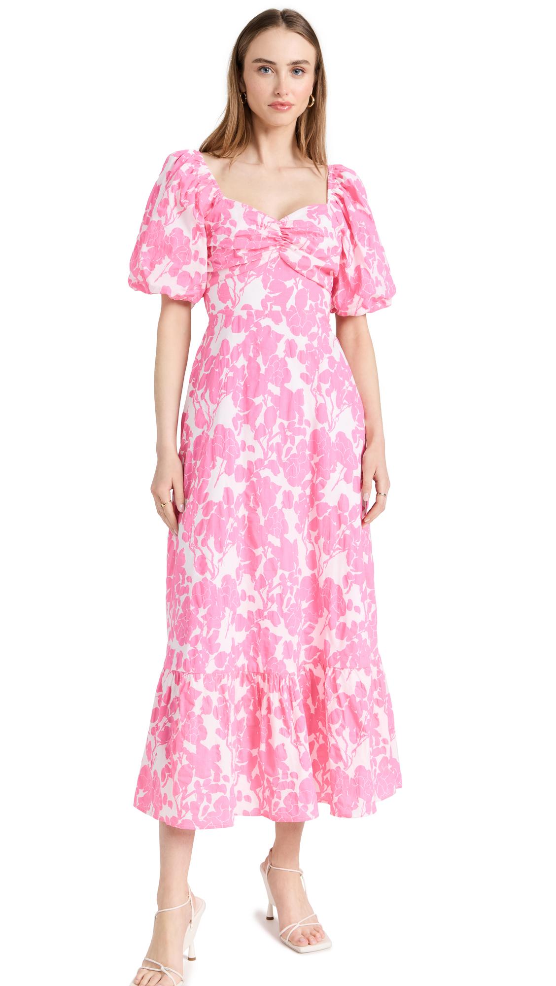 English Factory Floral Print Maxi Dress in Pink | Lyst