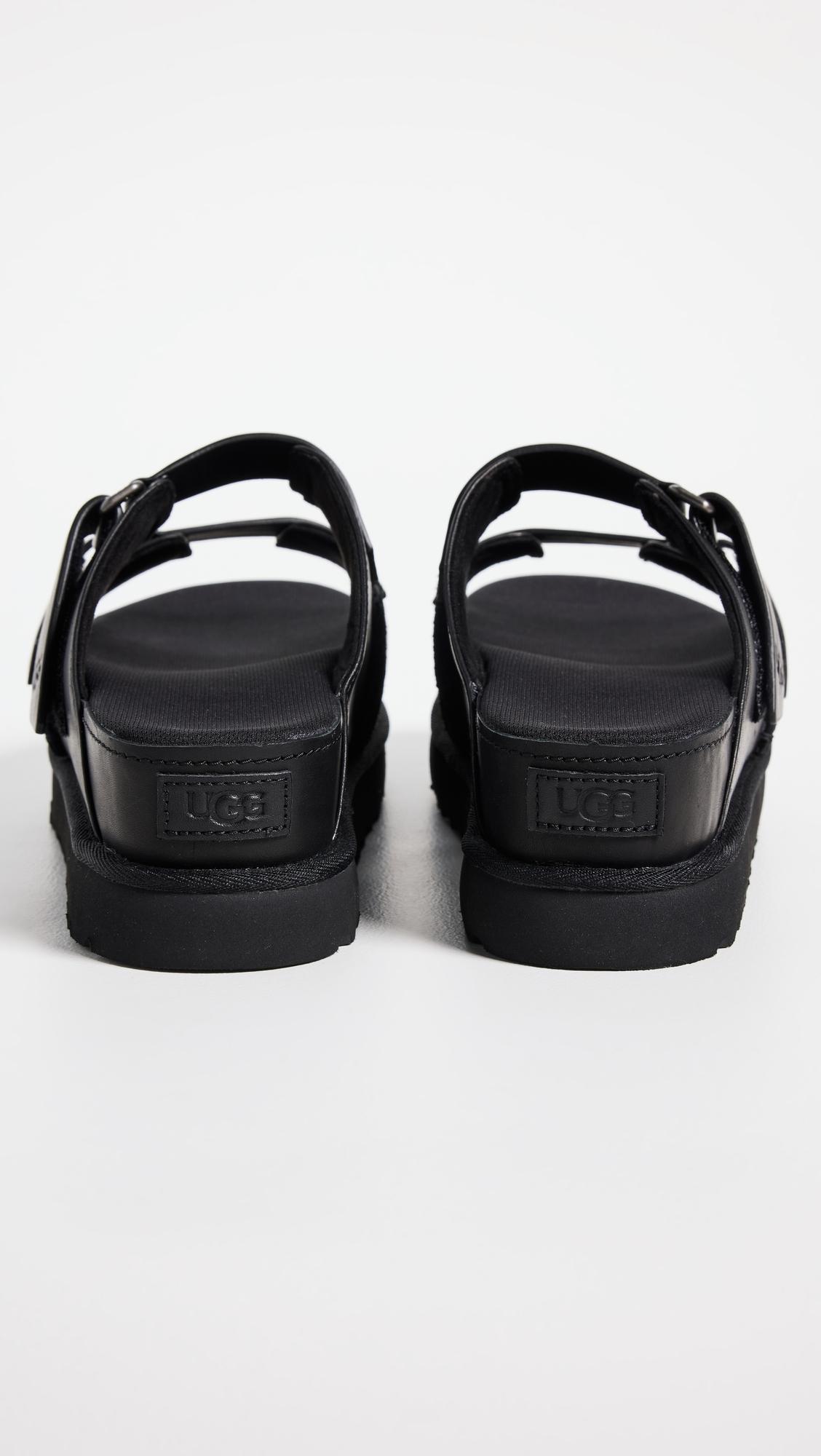 UGG Goldenstar Hi Slides in Black | Lyst