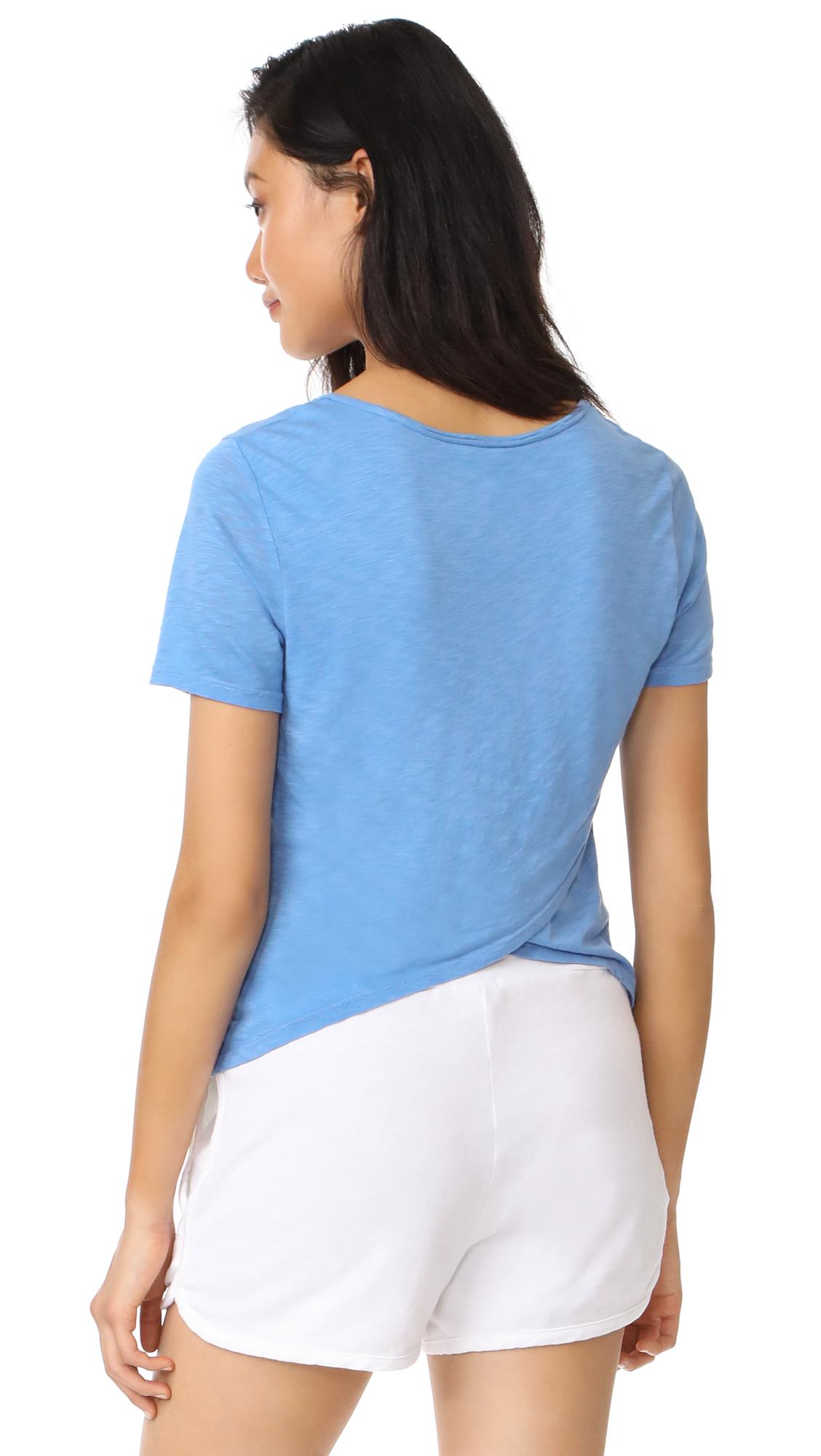 Lyst Splendid Slub Tee in Blue