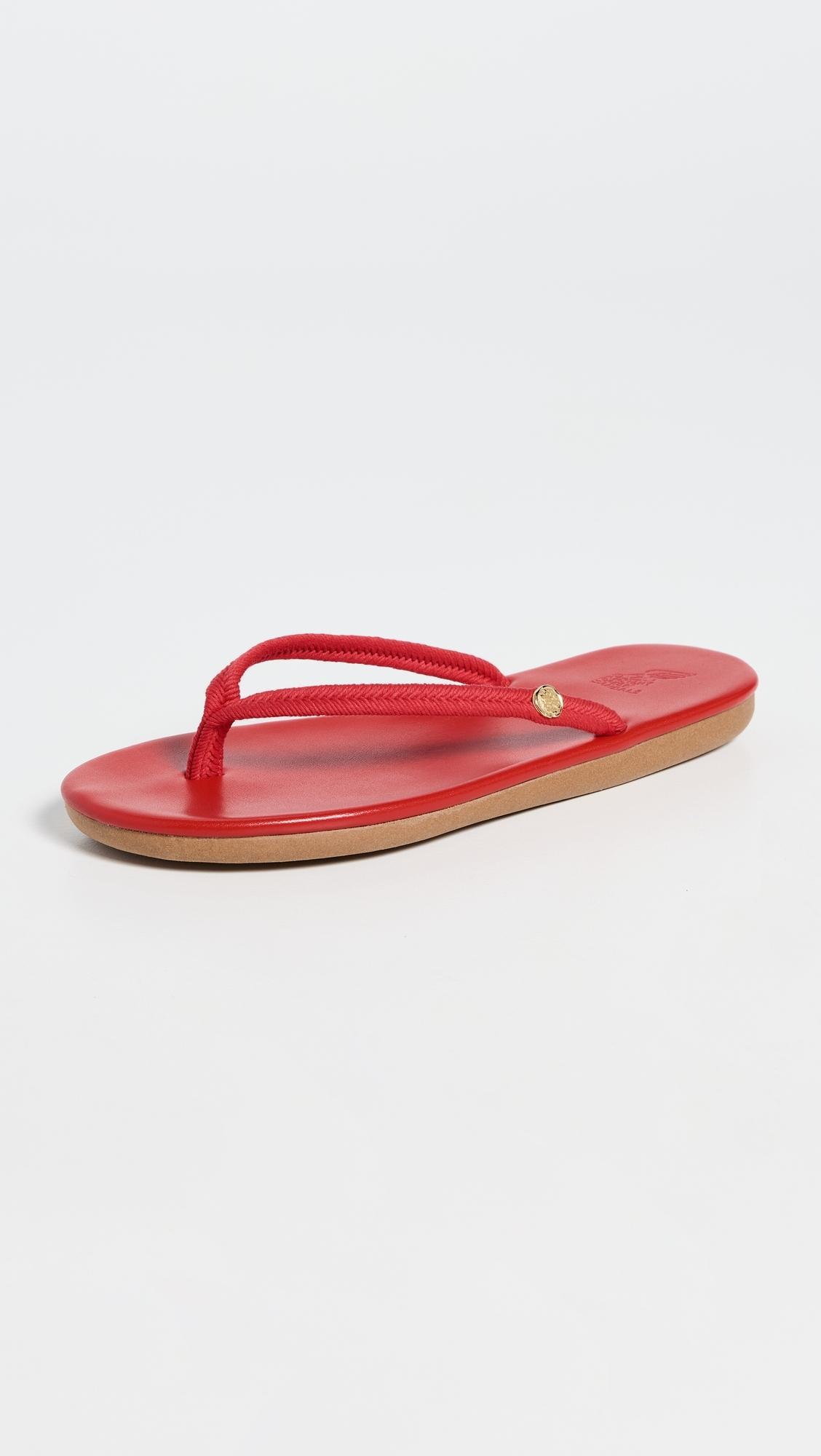 サンダル・ミュール ANCIENT GREEK SANDALS SLIPPER (SAIONARAROPE RED) Saionara Jelly – Ancient Greek Sandals