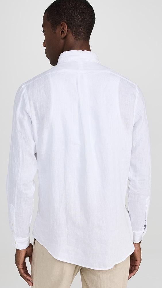 Polo Ralph Lauren Linen Long Sleeve Shirt in White for Men Lyst