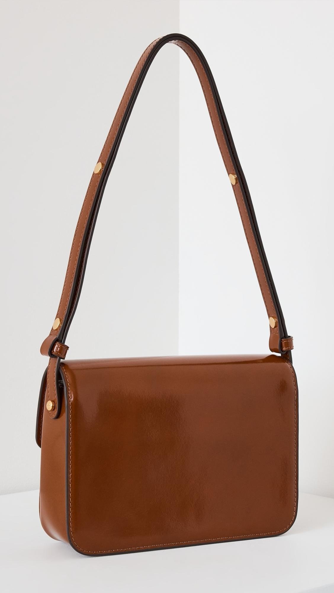 Tory Burch Robinson Spazzolato Convertible Shoulder Bag in Brown