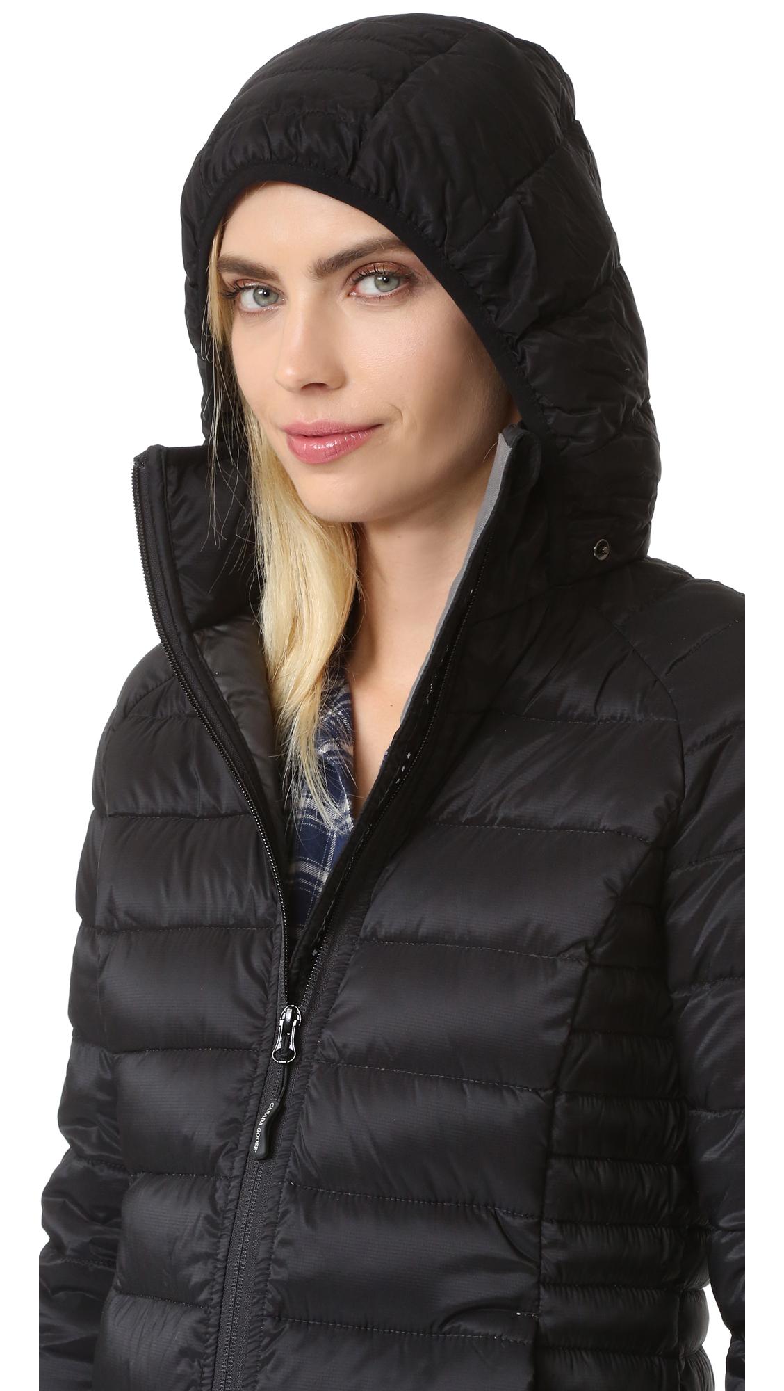 Canada Goose Goose 'Brookvale' Hooded Quilted Down Coat in Black | Lyst