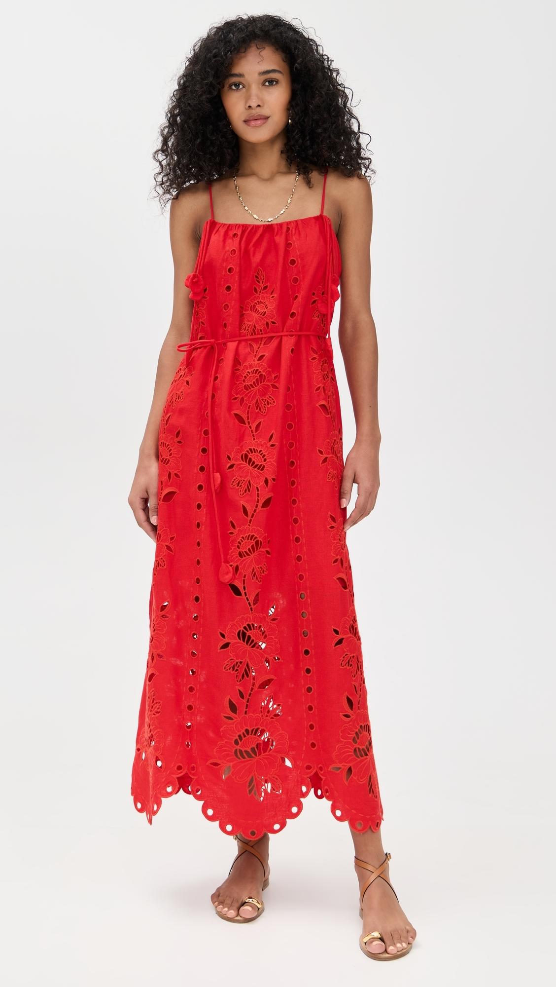 FARM Rio Flowers Richelieu Sleeveless Maxi Dress in Red | Lyst FARM Rio Flowers Richelieu Sleeveless Maxi Dress in Red | Lyst