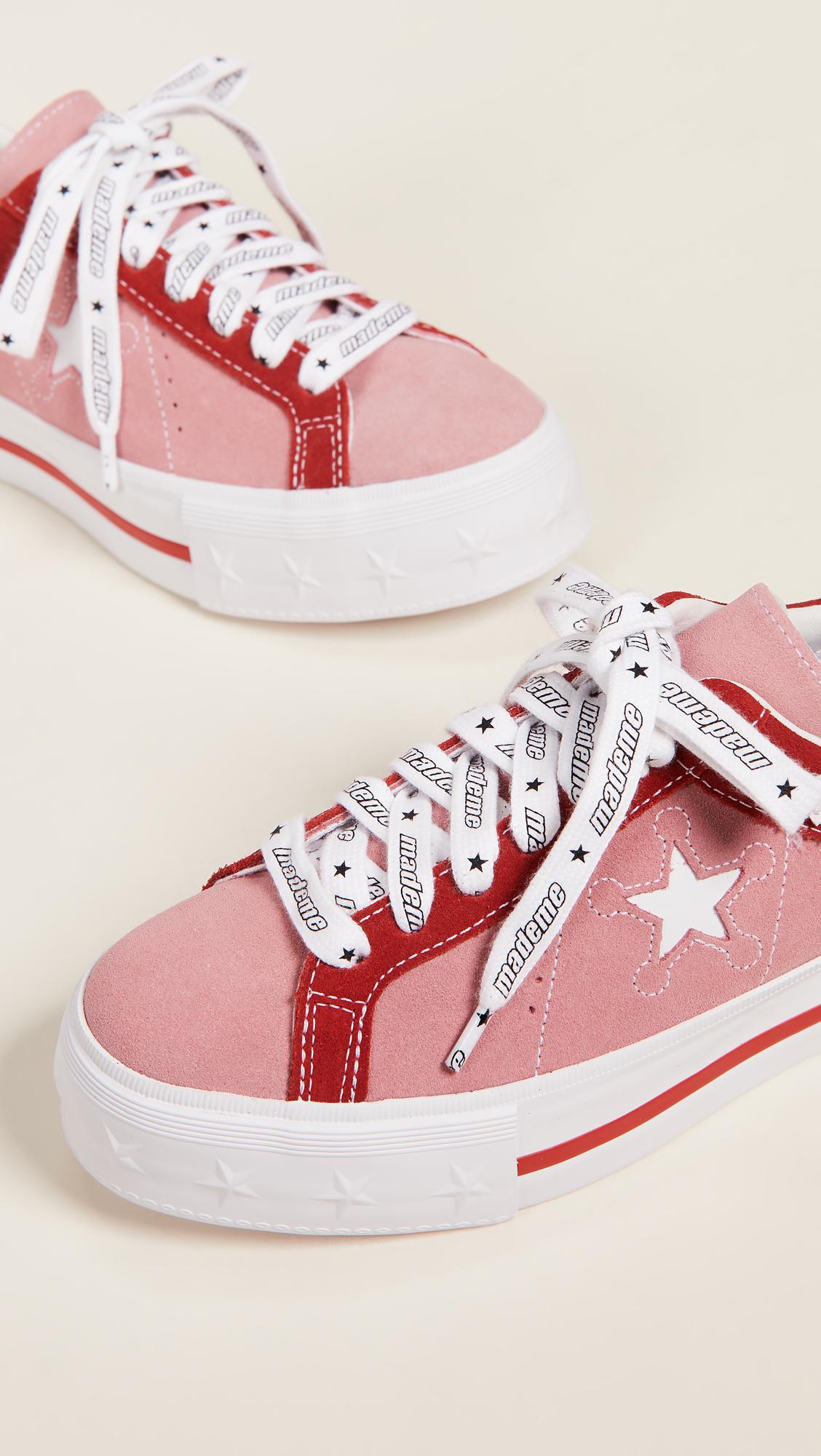 Converse Leather X Mademe One Star Lift Platform Sneakers In Pink Lyst