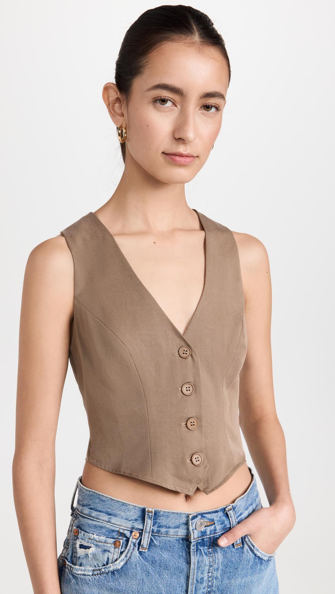 Reformation Devin Twill Vest Lyst