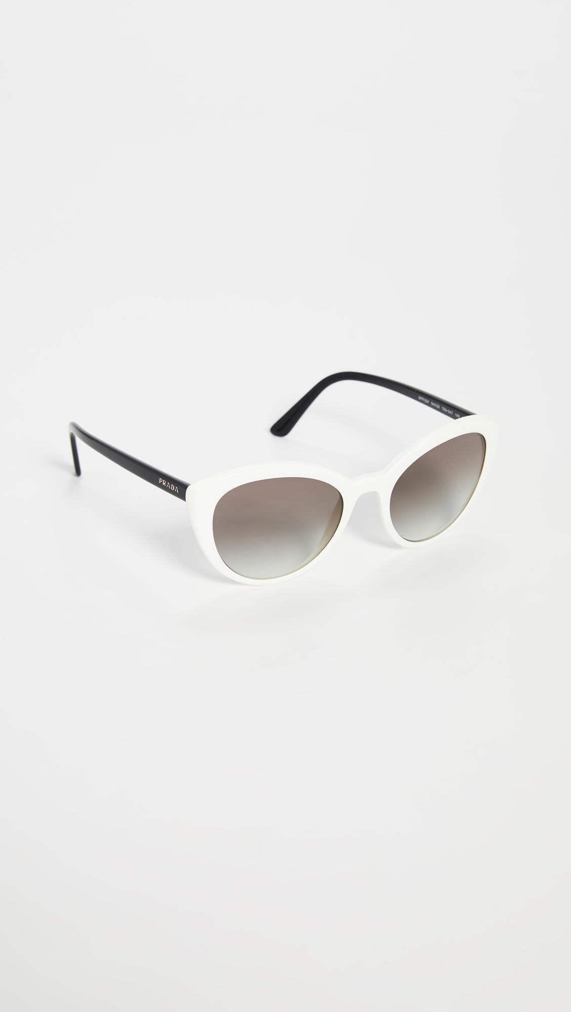 Prada Classic Cat Eye Sunglasses in White Tortoise (White) | Lyst