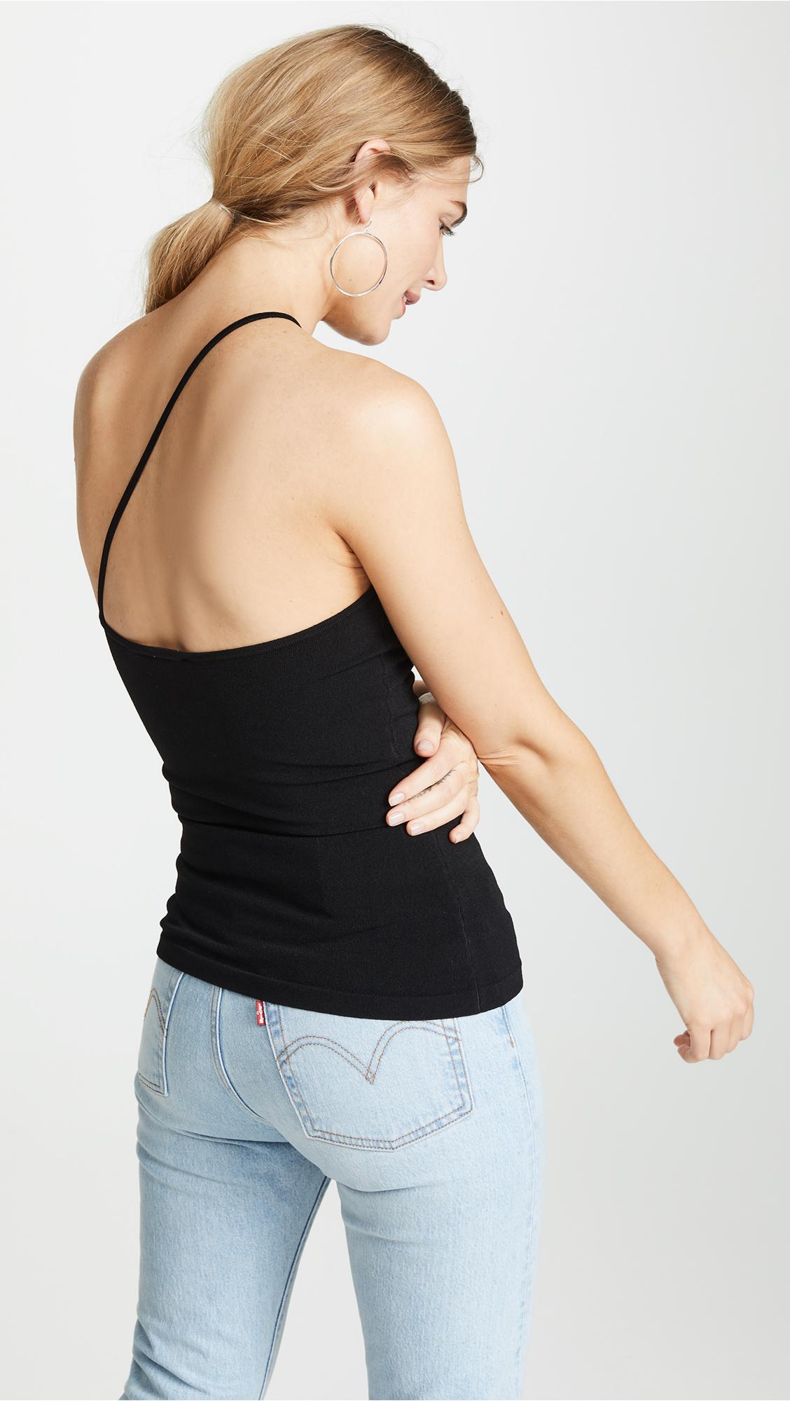 one shoulder spaghetti strap top