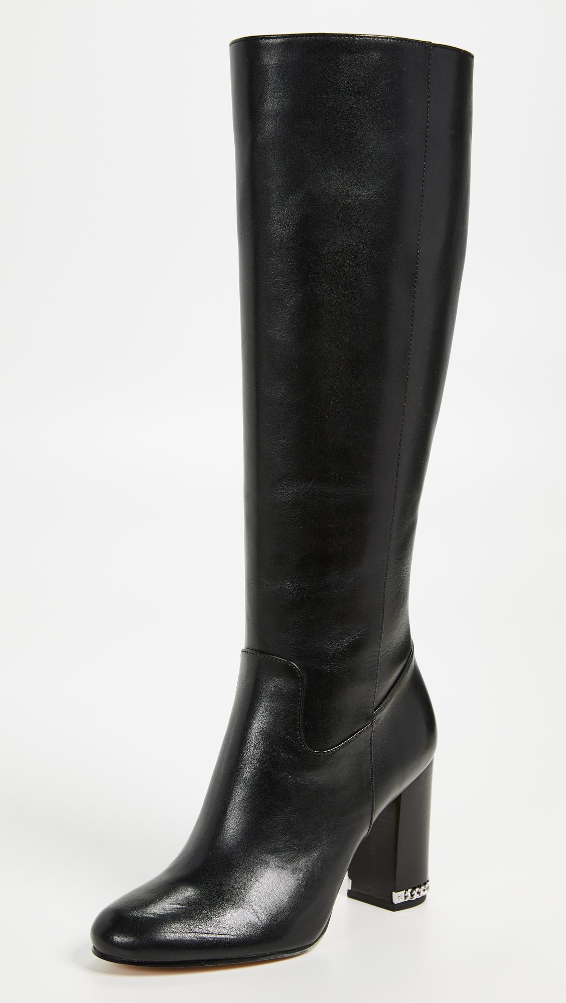 MICHAEL Michael Kors Leather Walker Tall Boots in Black - Lyst