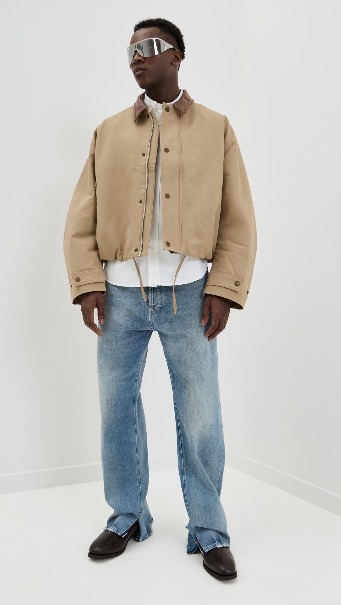 Cotton Jacket Acne Twill Jacket Cotton Twill Jacket In Beige Acne