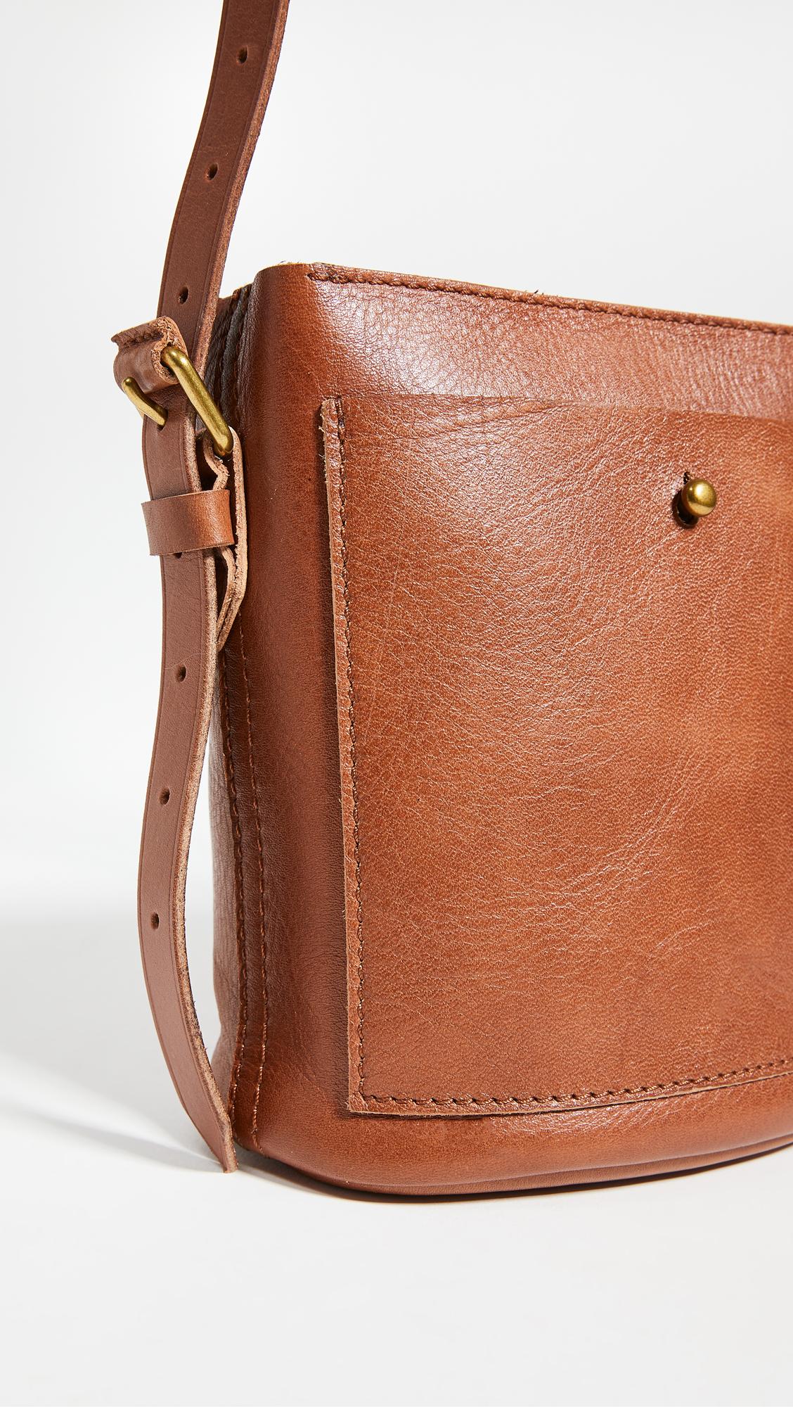 Madewell Leather Mini Transport Bucket Crossbody Bag - Lyst