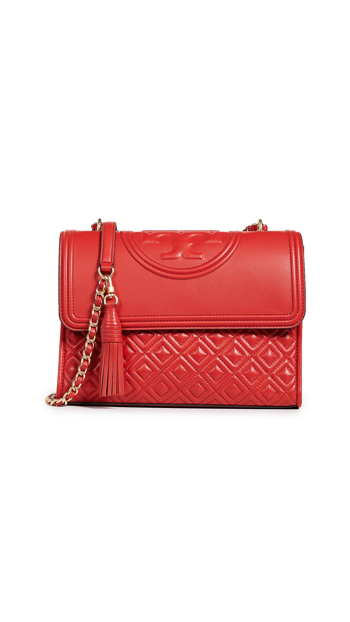 Tory Burch Fleming Convertible Shoulder Bag in Red | Lyst