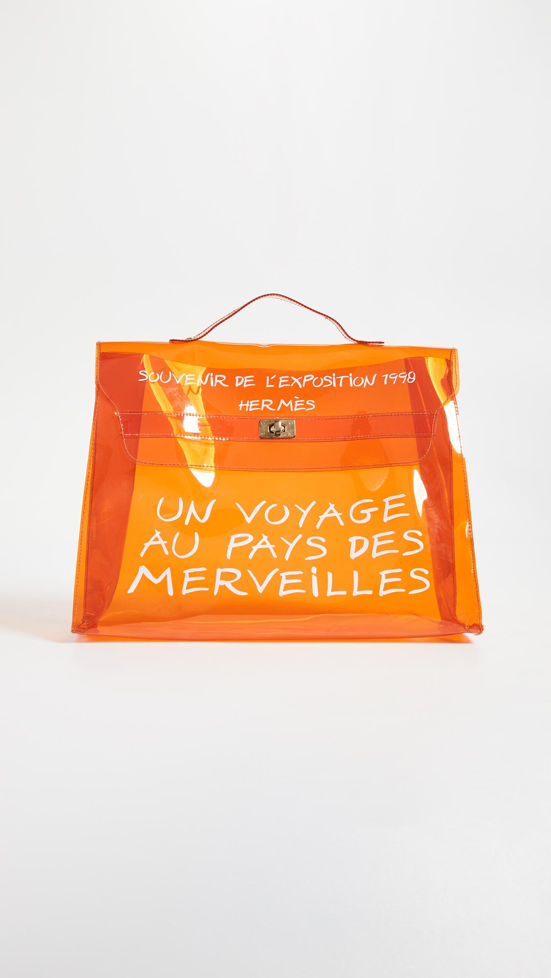 Hermes Vinyl Kelly Bag in Orange 