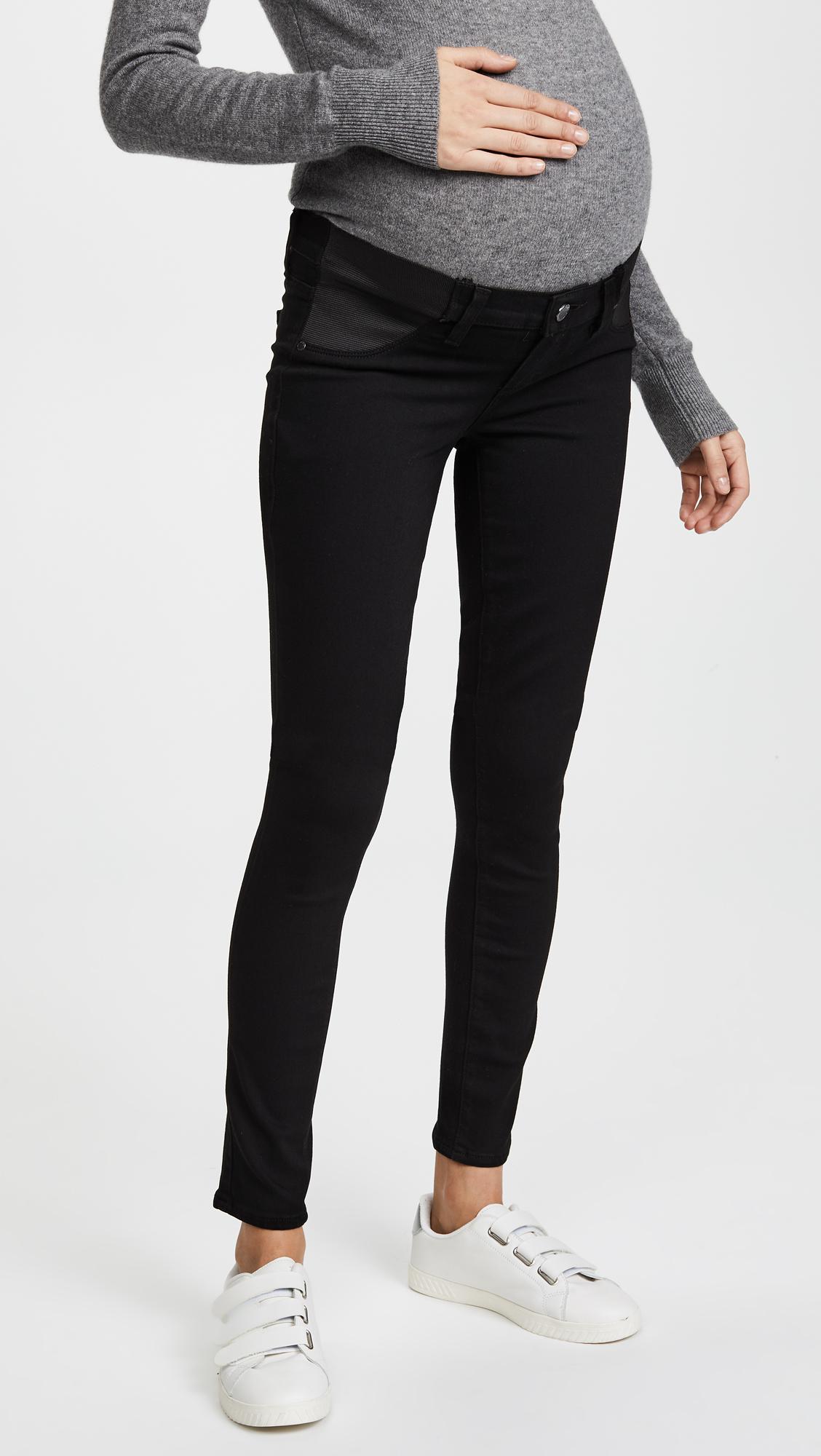 PAIGE Denim Transcend Verdugo Ultra Skinny Maternity Jeans in Black - Lyst