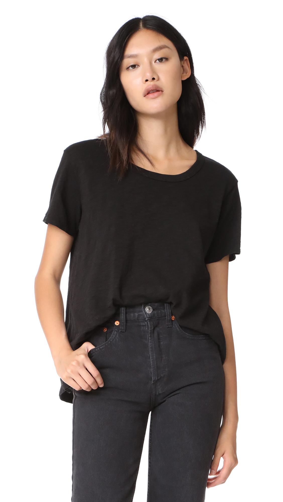 black baby tee