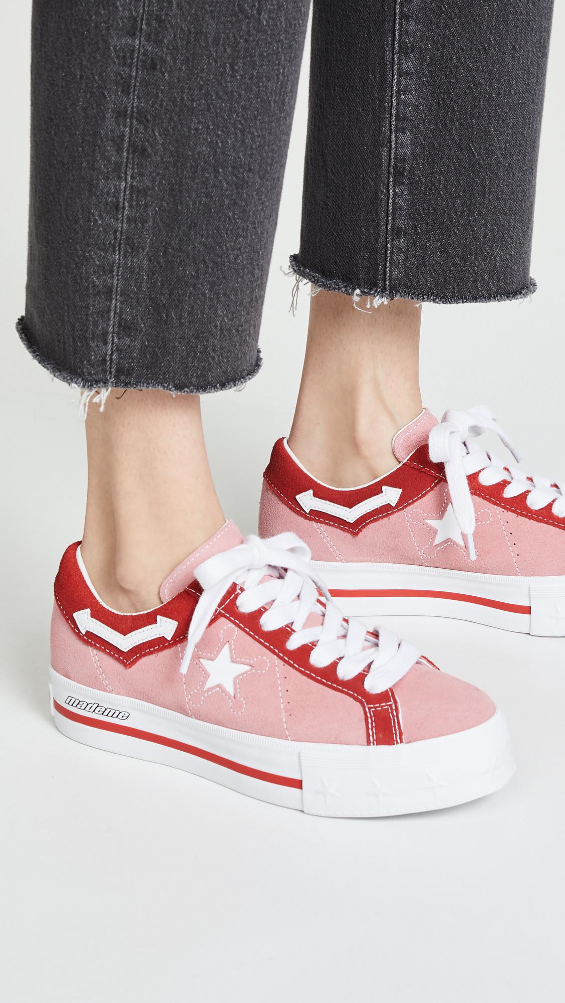 converse one star platform pink