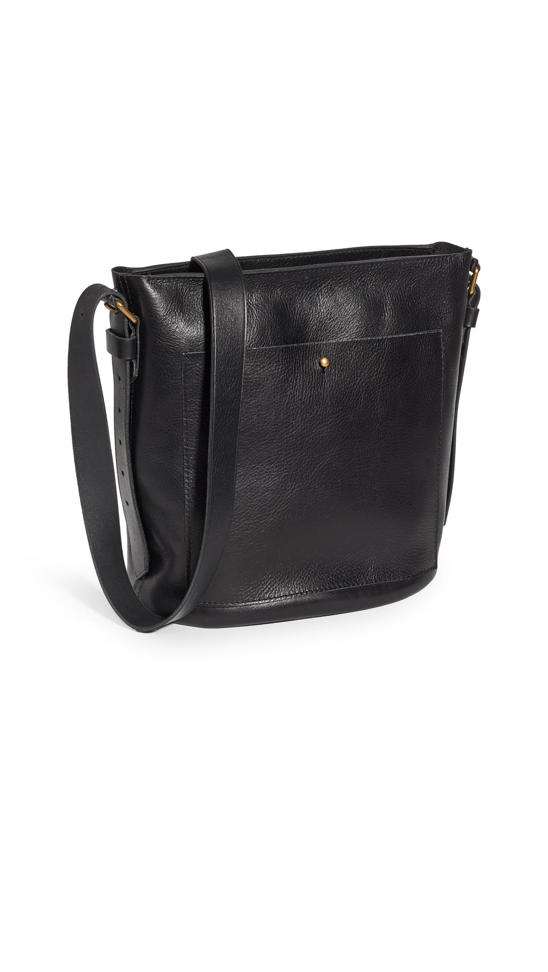 Madewell Transport Bucket Bag in Black | Lyst