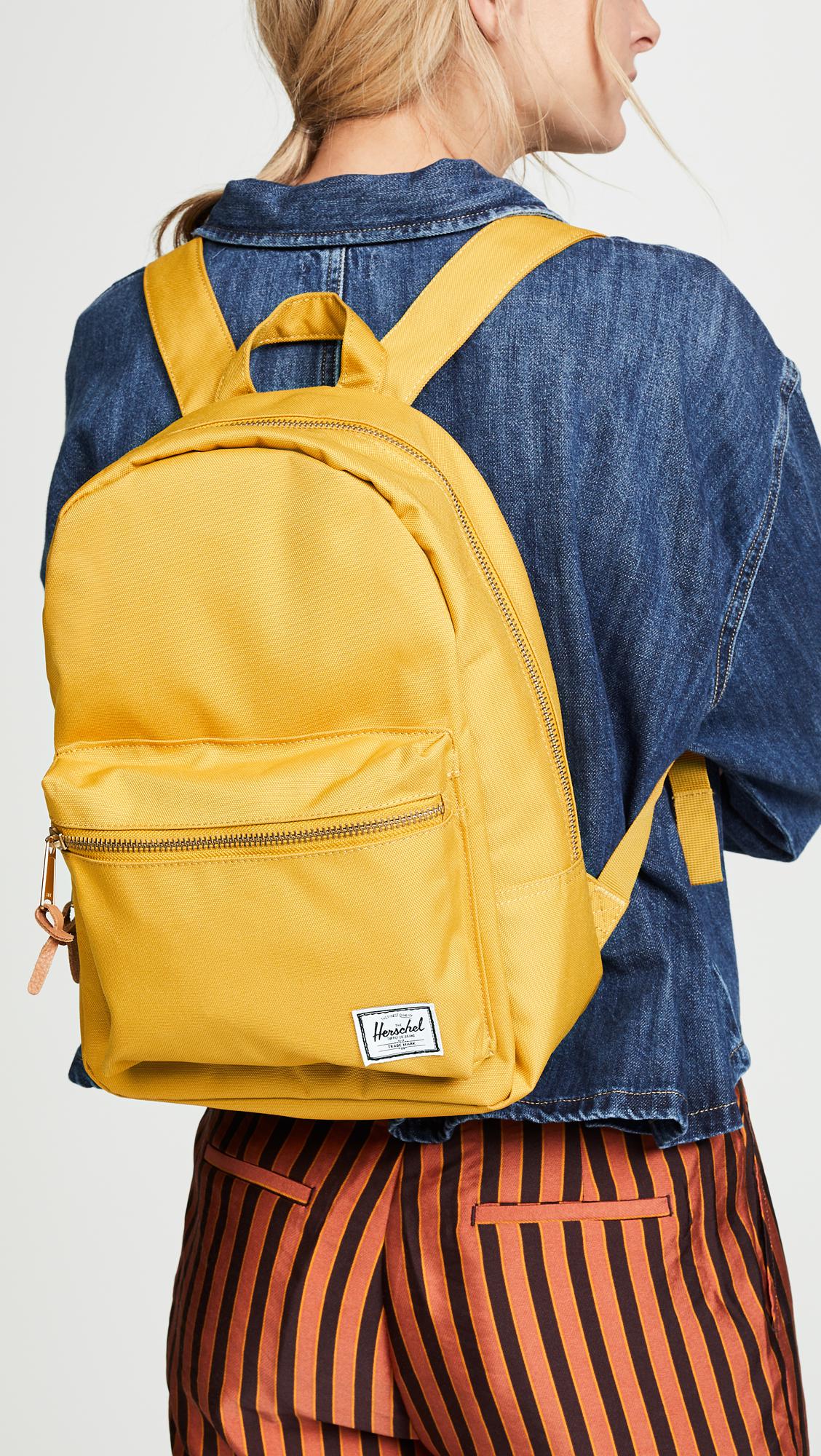 yellow herschel bag