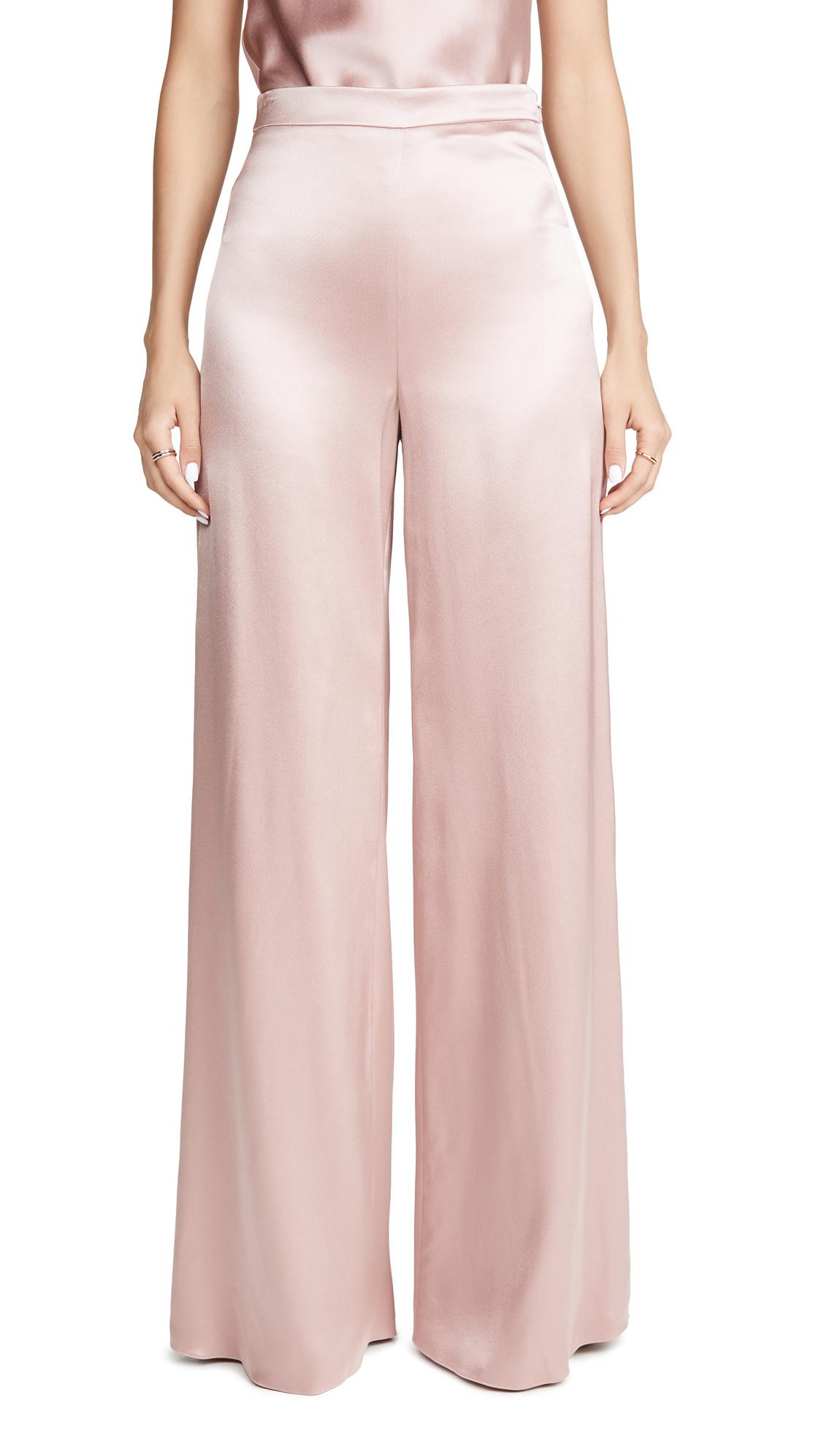 Cushnie High Waisted Wide Leg Pants in Pink | Lyst