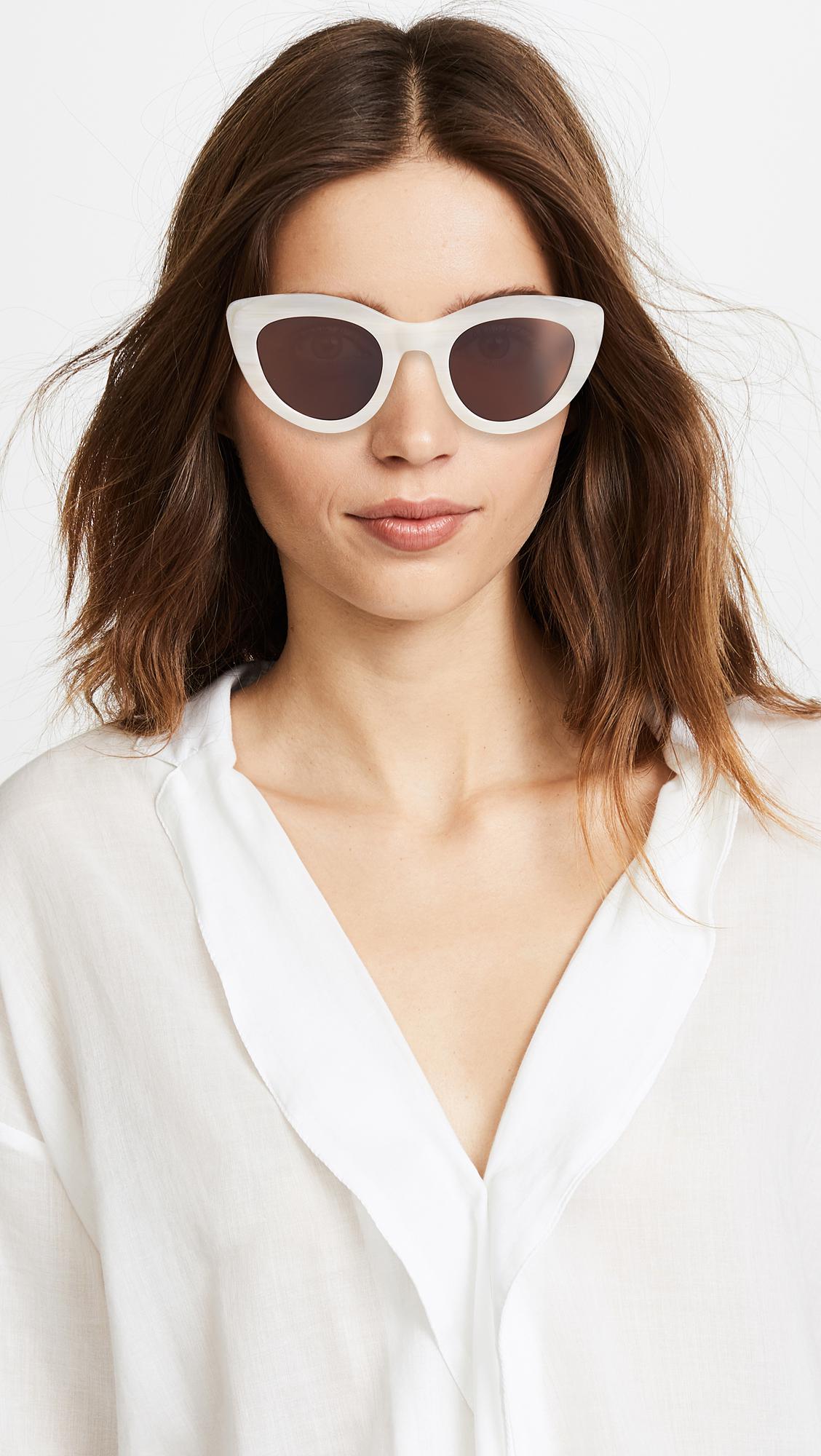 Ganni Mia Sunglasses in White | Lyst