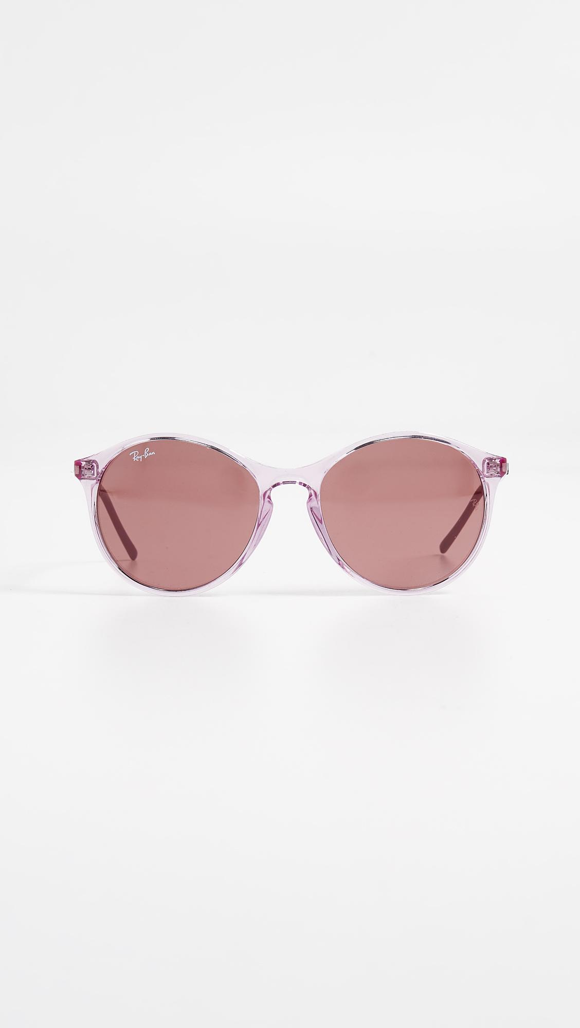 Ray-Ban Rb4371 Oversized Round Sunglasses in Pink | Lyst